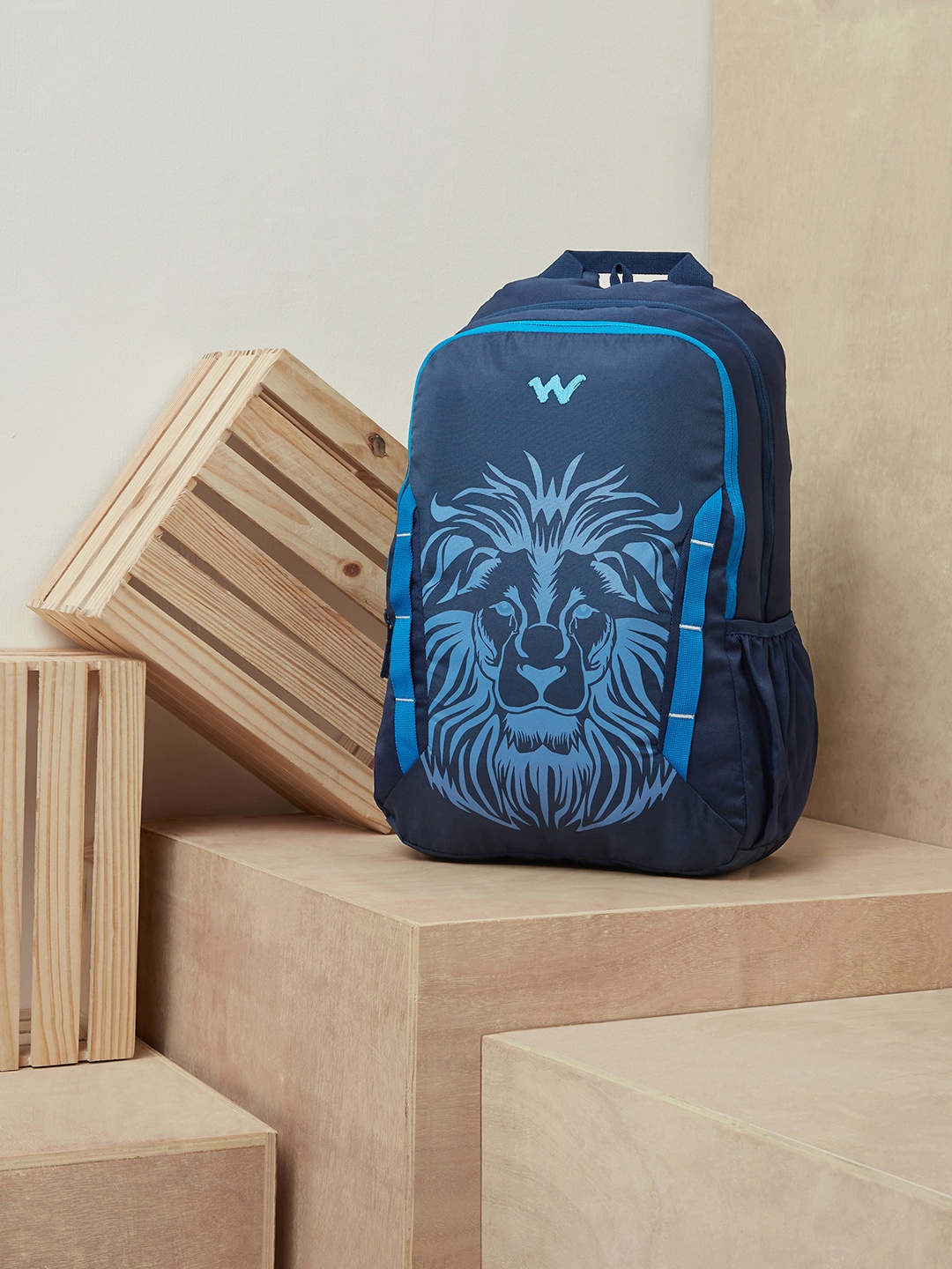 

Wildcraft Unisex Backpack LP Graphic Printed Backpack, Navy blue