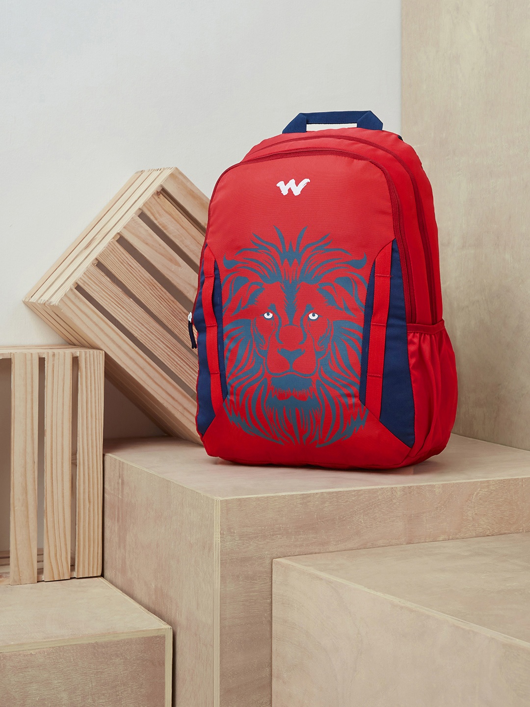 

Wildcraft Unisex Graphic Print Laptop Backpack, Red