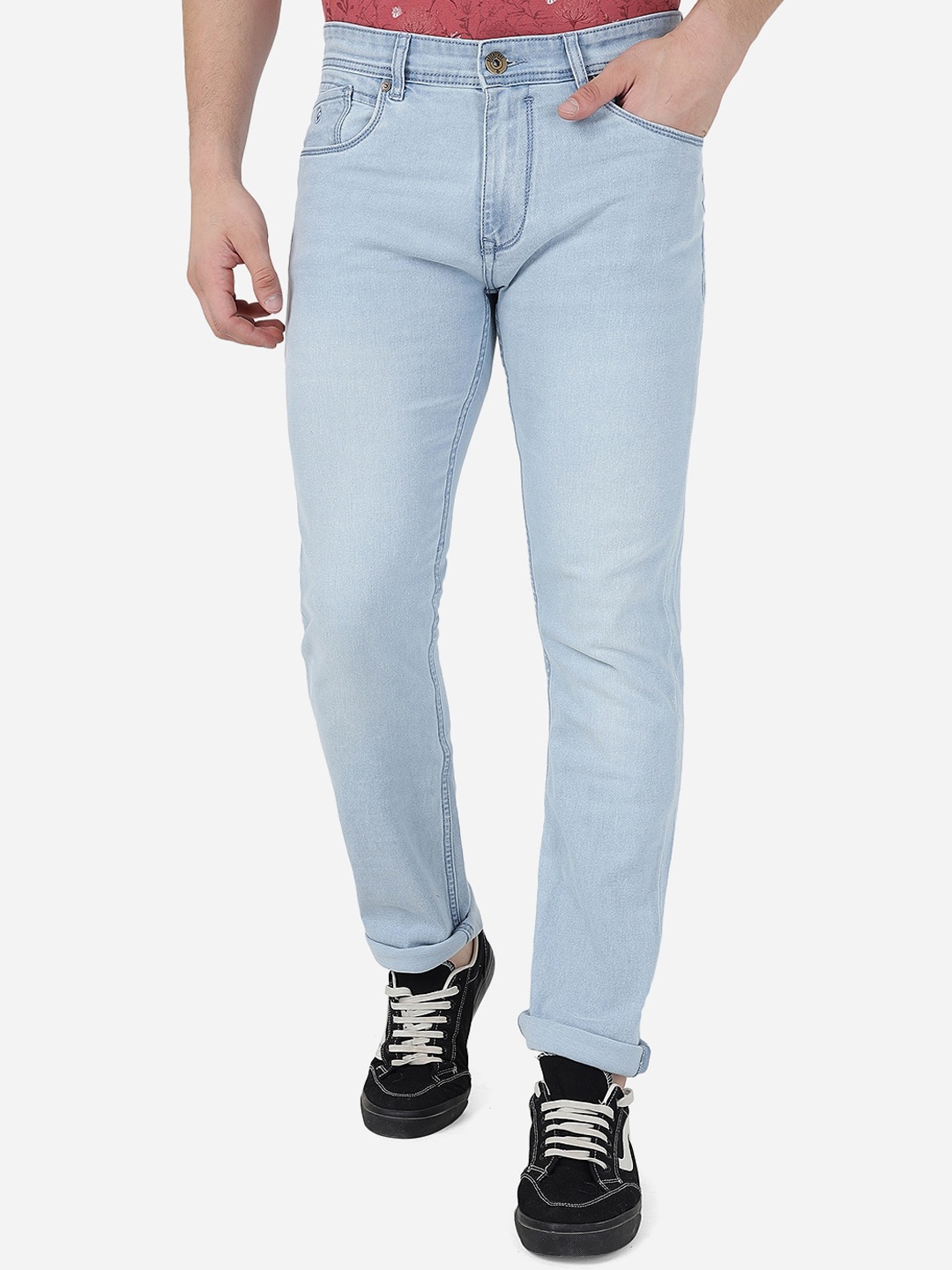 

Greenfibre Men Straight Fit Stretchable Jeans, Blue