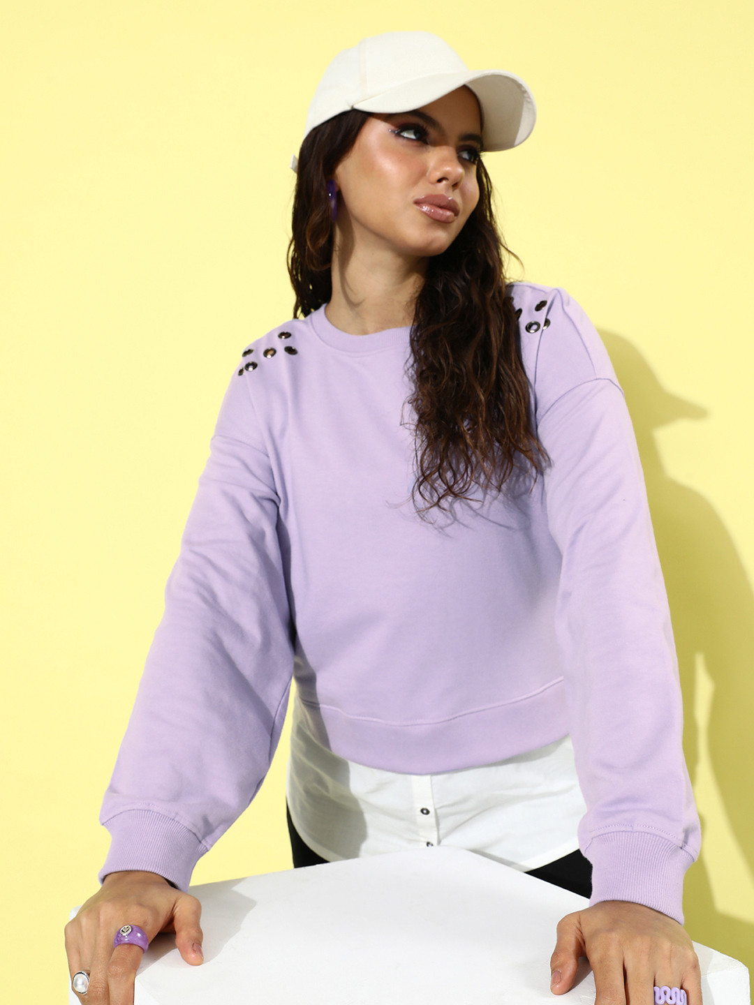 

The Roadster Life Co. Round Neck Sweatshirt, Lavender