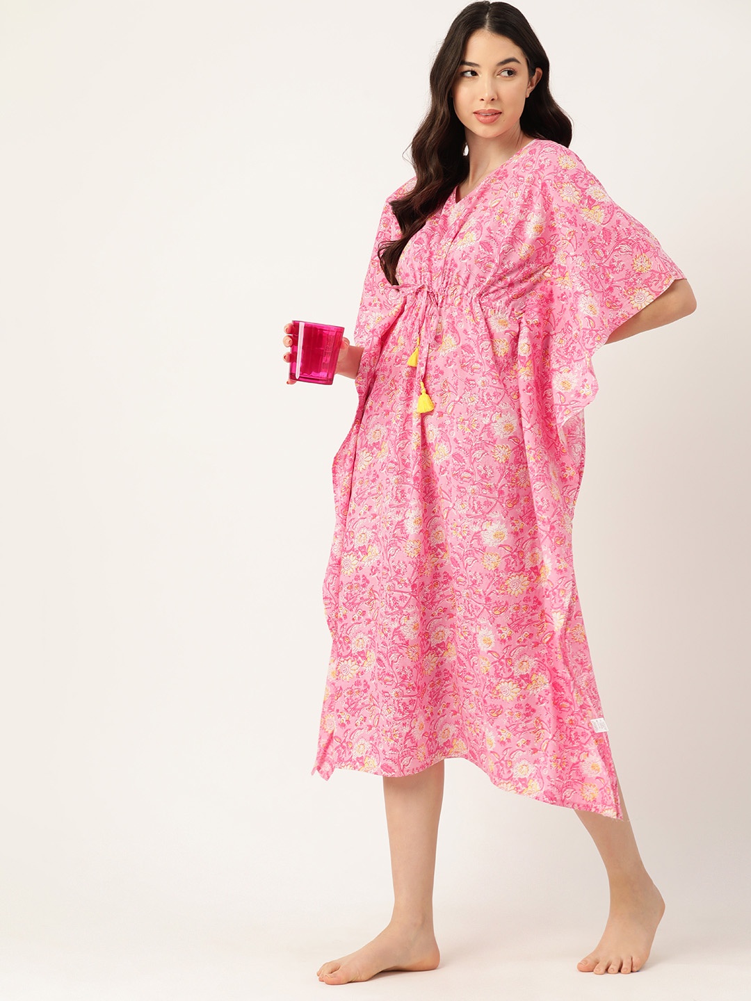 

ETC Floral Printed Nightdress, Pink