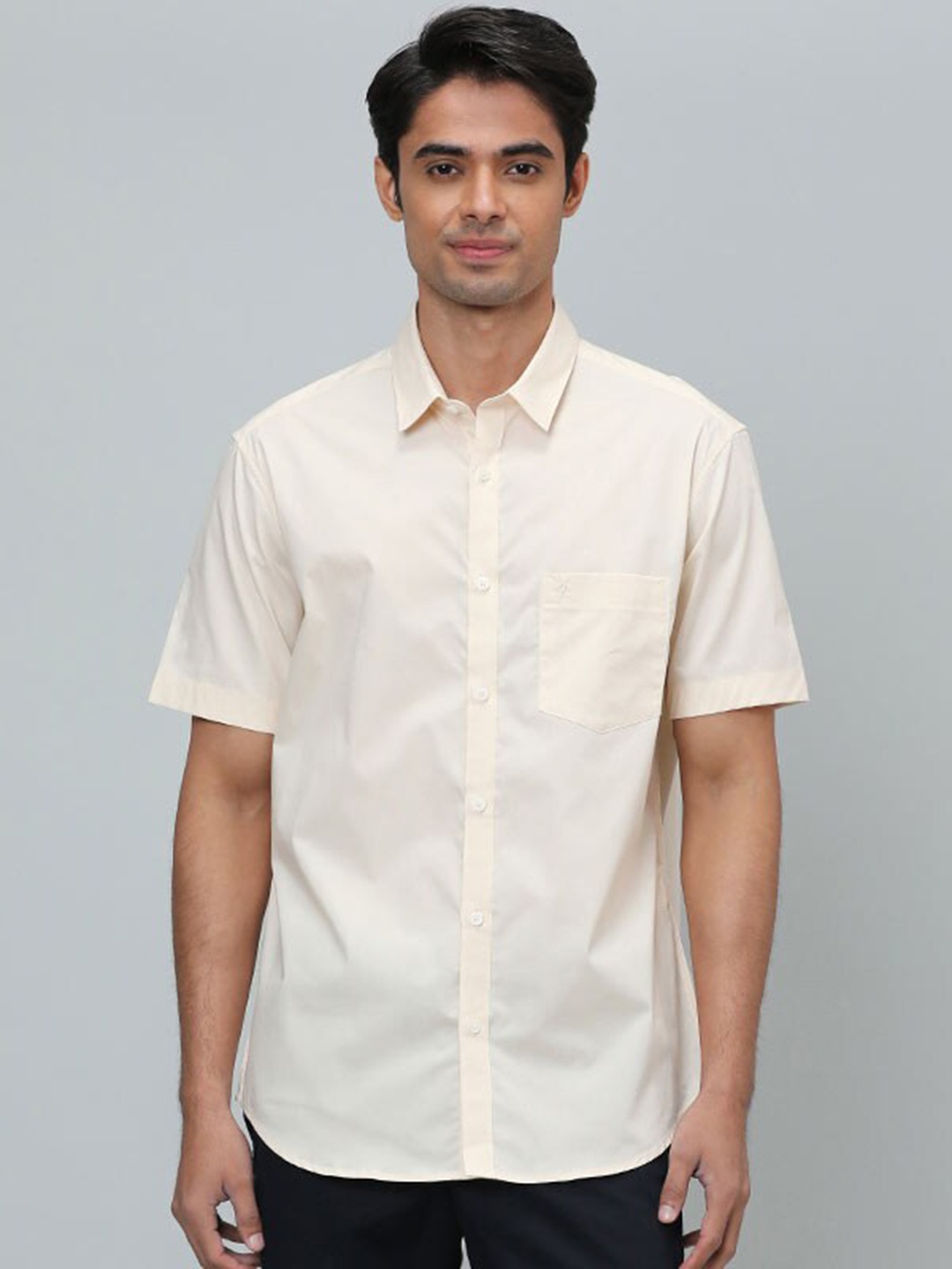 

Indian Terrain Chiseled Slim Fit Pure Cotton Casual Shirt, White