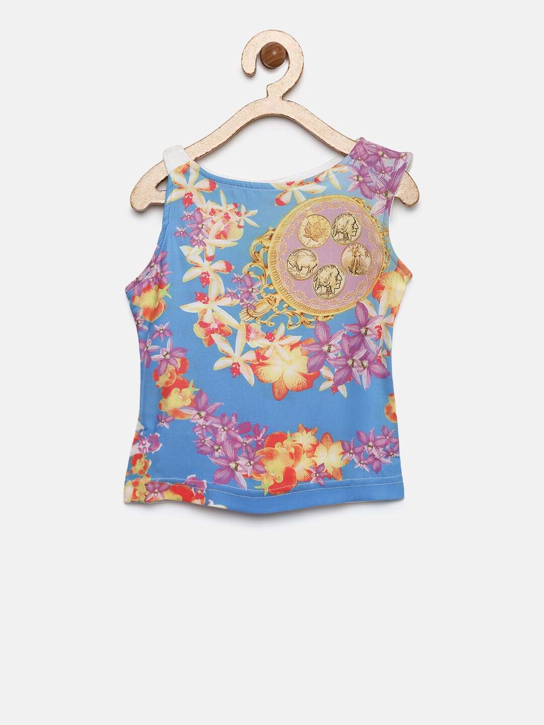 

Tiny Girl Blue Floral Print Top