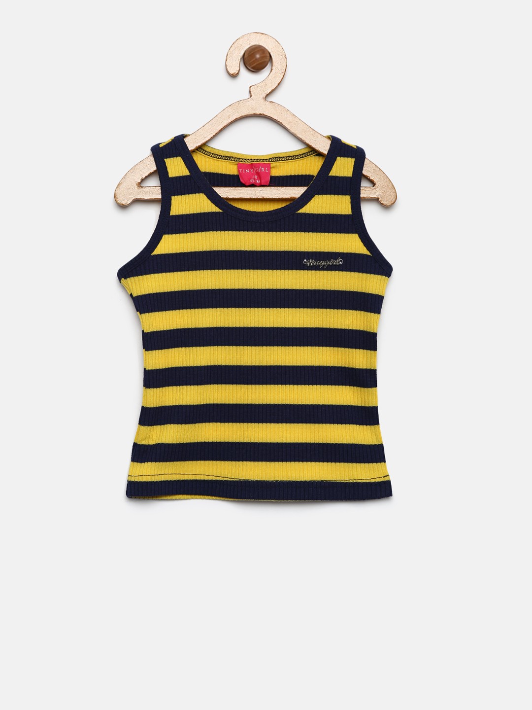 

Tiny Girl Yellow Striped Fitted Top
