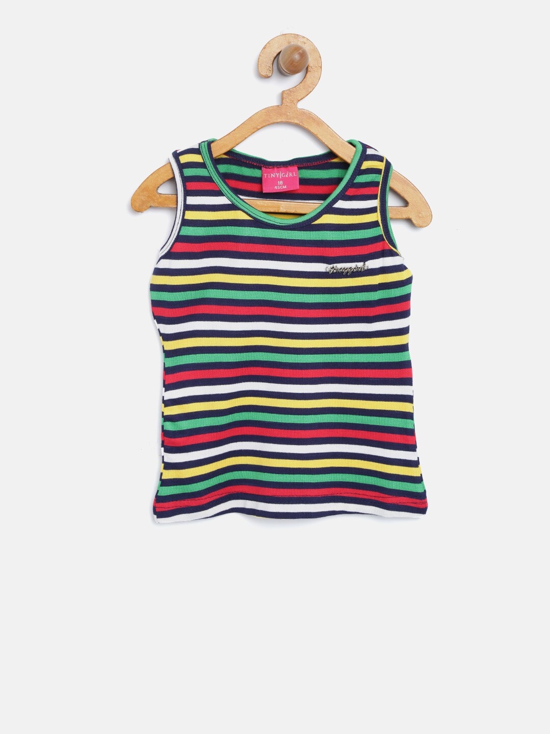 

Tiny Girl Multicoloured Printed Tank Top, Multi