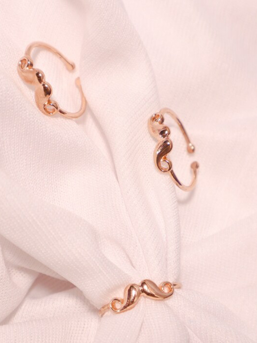 

SALTY Anti-Tarnish Mustache Ring, Rose gold