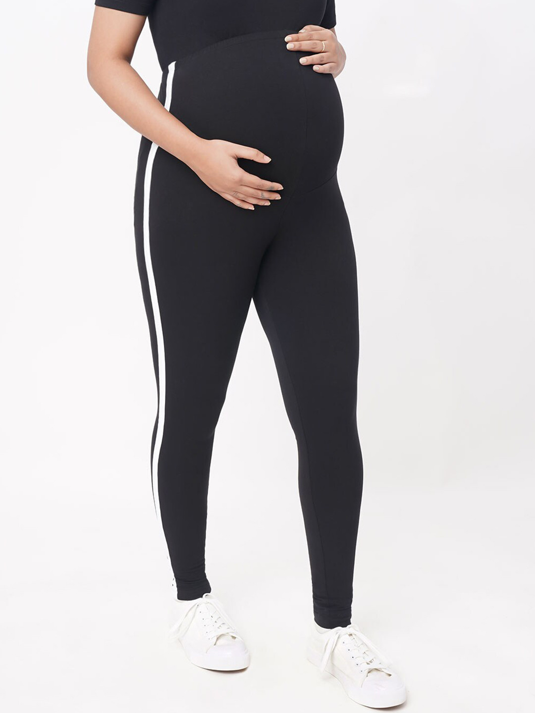 

Ed-A-Mamma Women Churidar-Length Maternity Leggings, Black