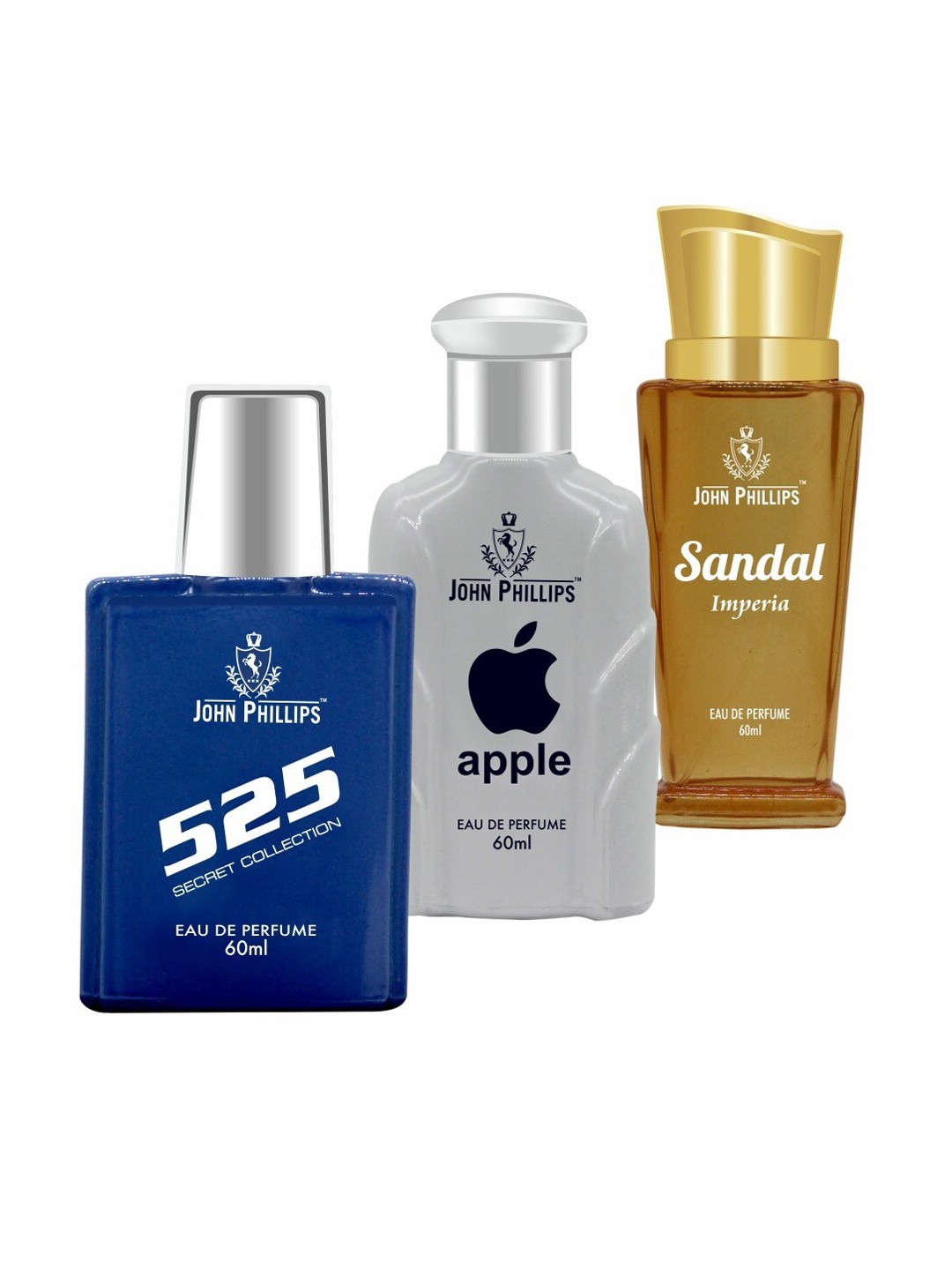 

JOHN PHILLIPS Set of 525 Secret Collection + Apple + Sandal Imperia Eau De Parfum, Blue