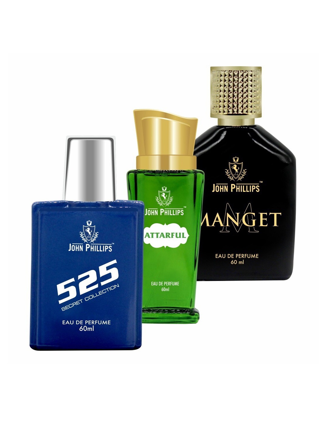 

JOHN PHILLIPS Long Lasting & Skin Friendly - French Unisex Perfume Combo, Blue