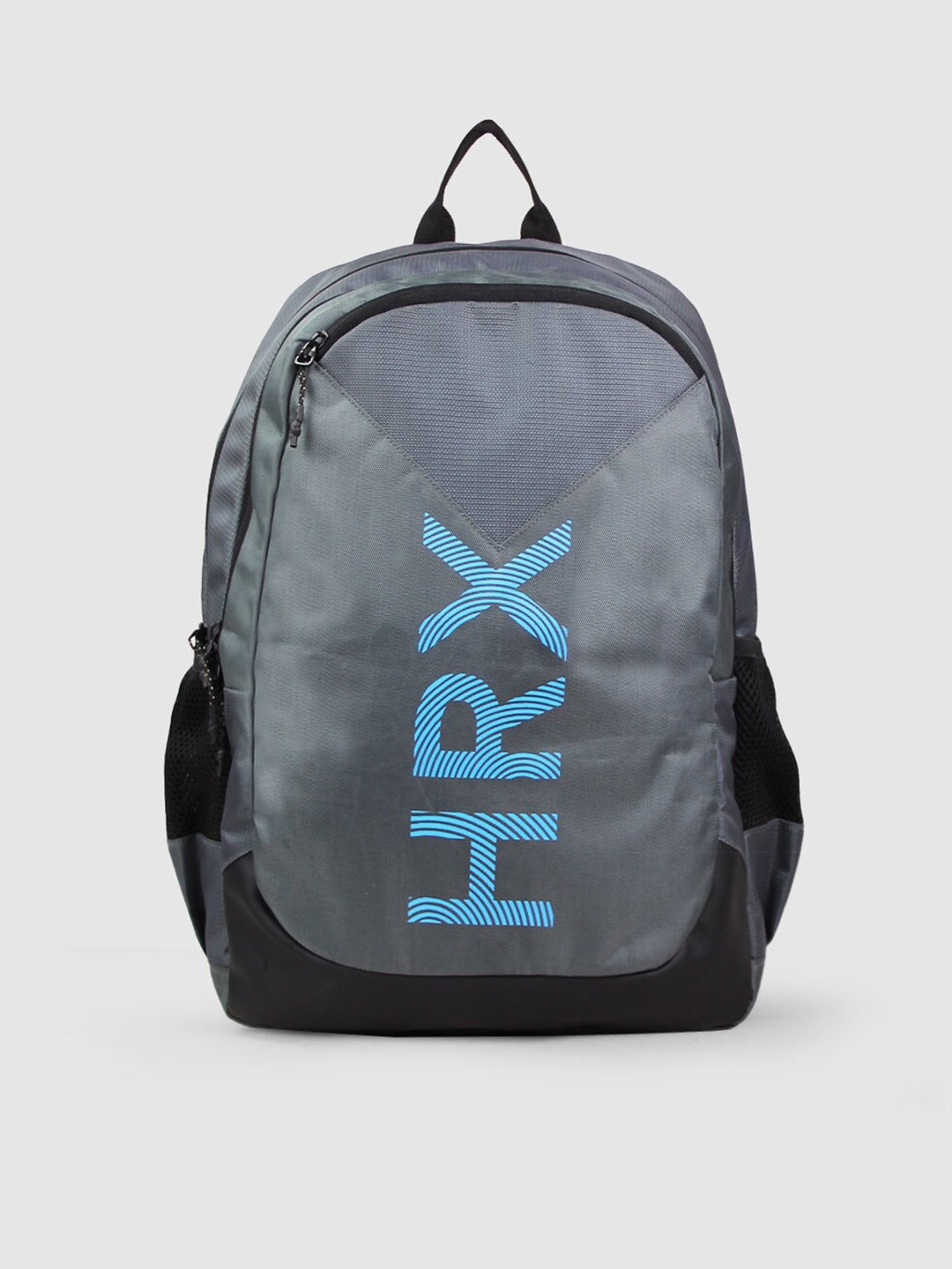 

HRX by Hrithik Roshan Grey Printed Brand Logo Backpack