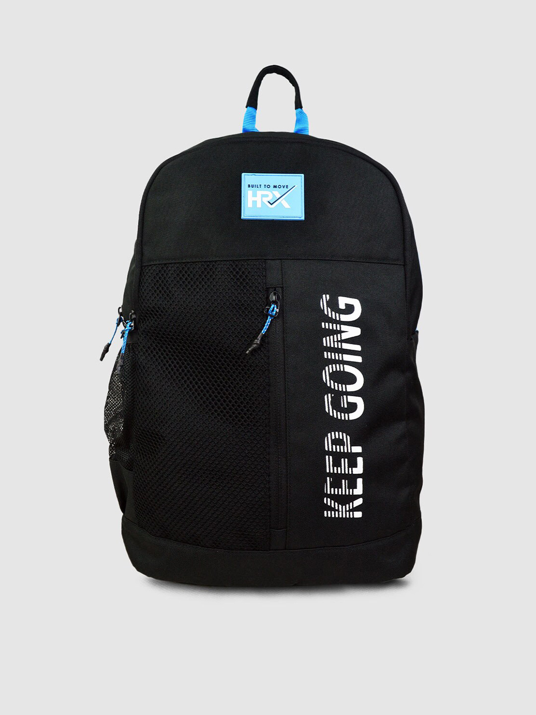 

HRX by Hrithik Roshan Black Typography Printed Backpack