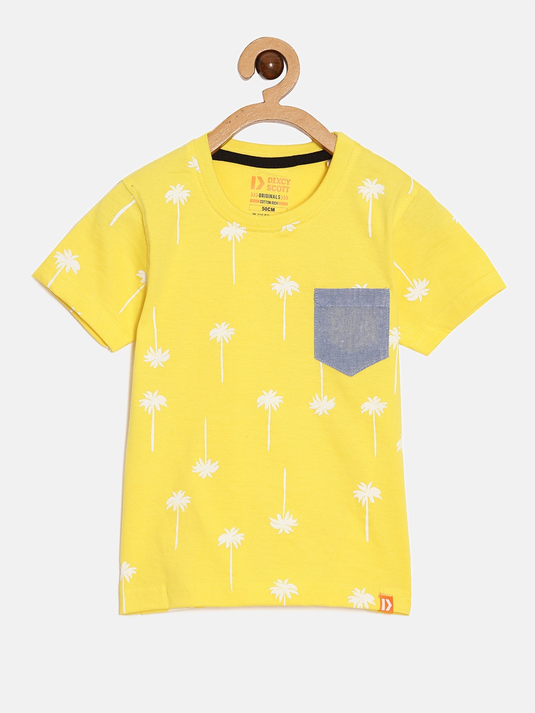 

DIXCY SCOTT Boys Tropical Printed Cotton T-shirt, Yellow