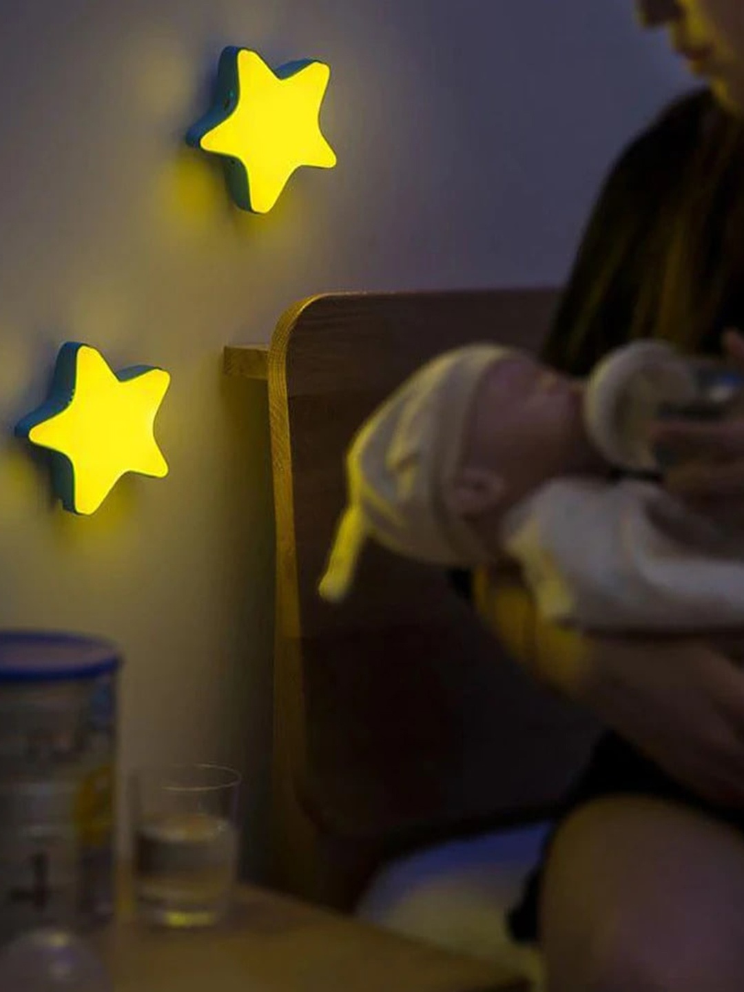 

XERGY Yellow Tar Shape LED Wall Night Light
