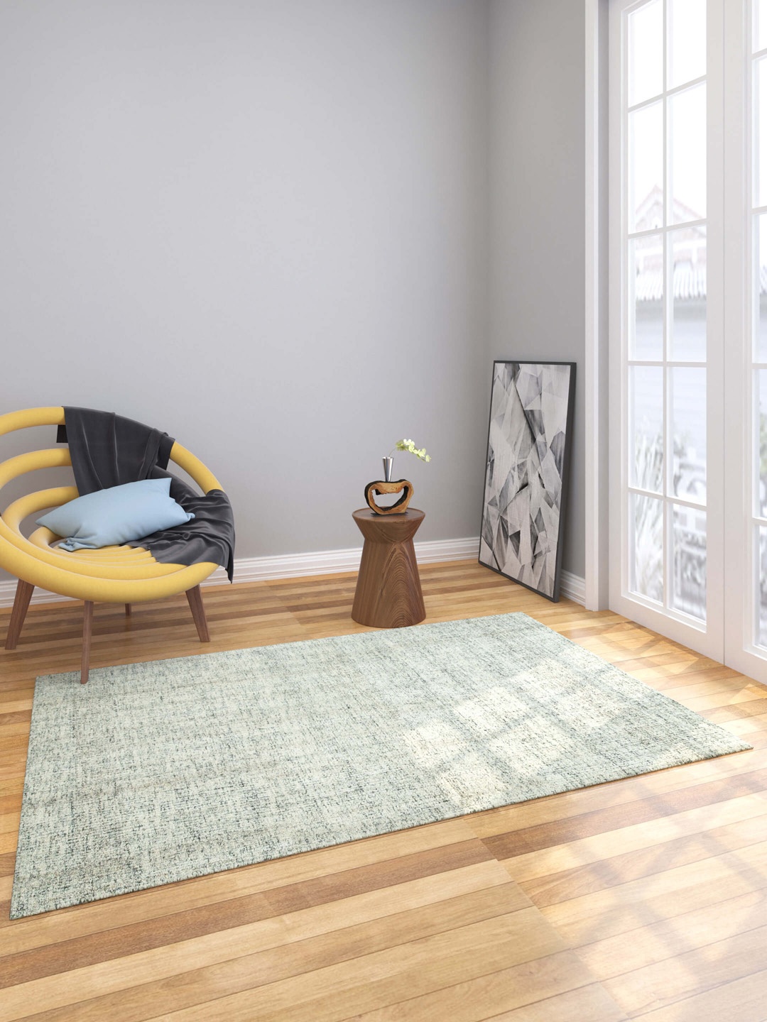 

Jaipur Rugs Blue & Beige Tufted Woolen Rectangular Carpet