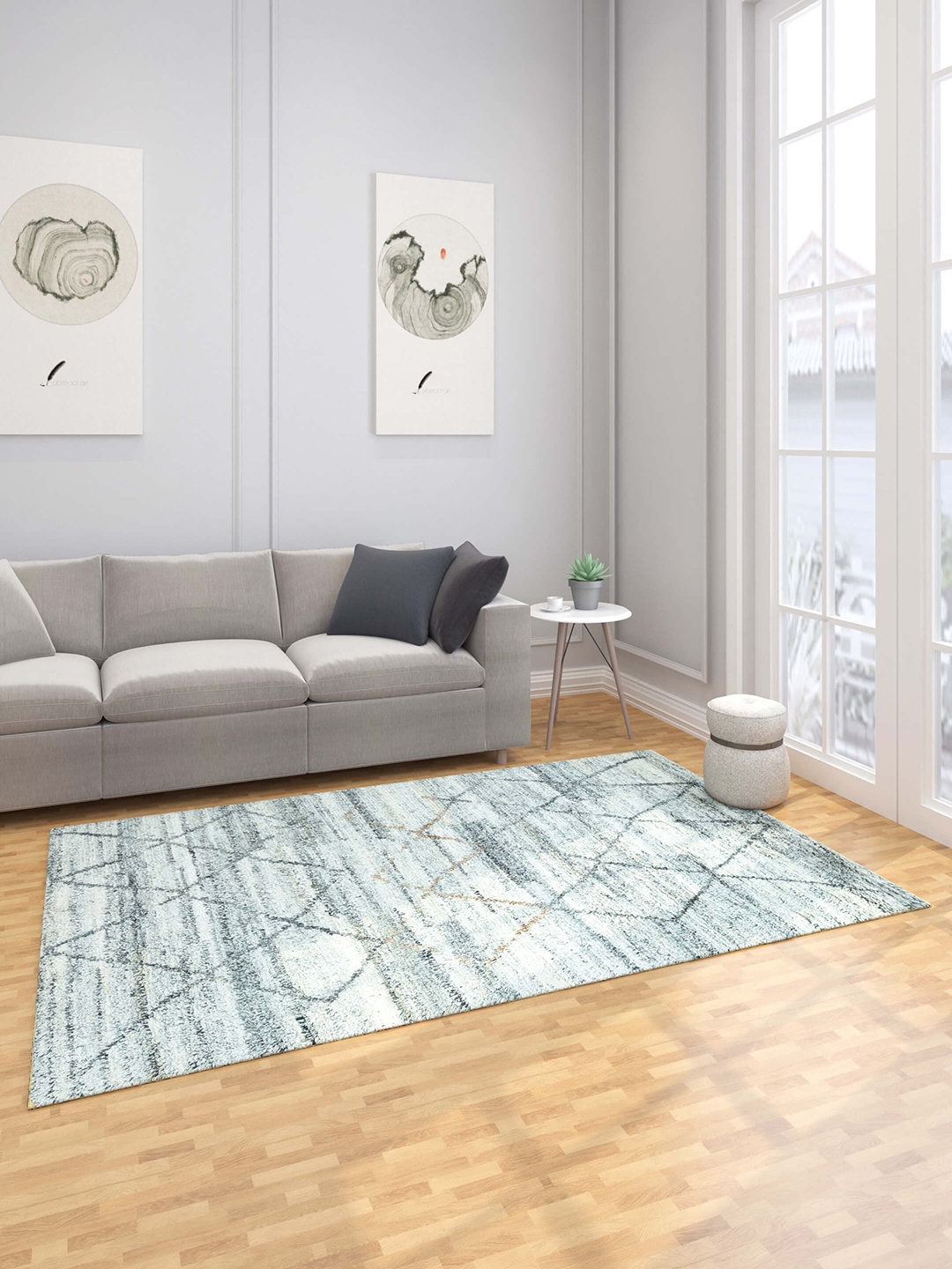 

Jaipur Rugs Zuri Blue Abstract Knotted Design Rectangular Dhurrie Carpet