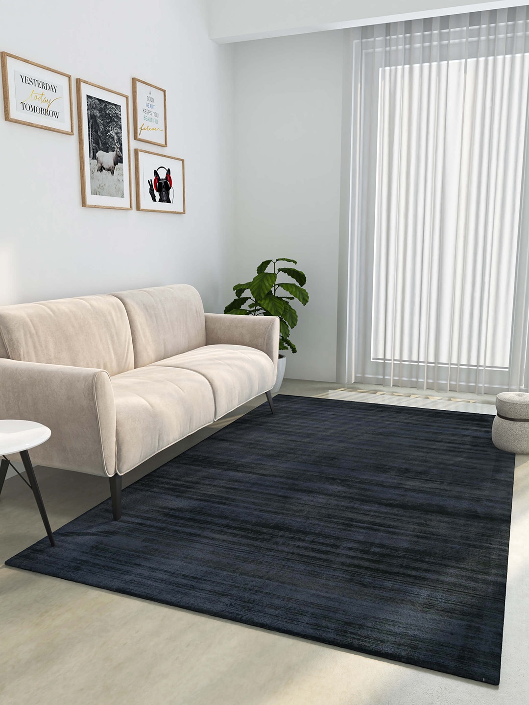 

Jaipur Rugs Blue Woven Design Rectangular Dhurrie Carpet