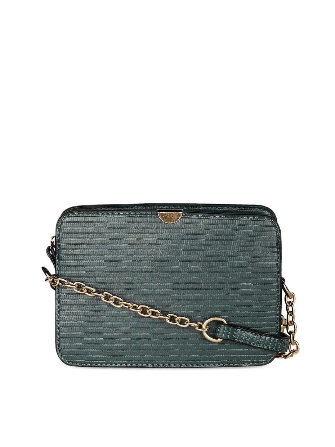 

Marie Claire Green Leather Structured Sling Bag