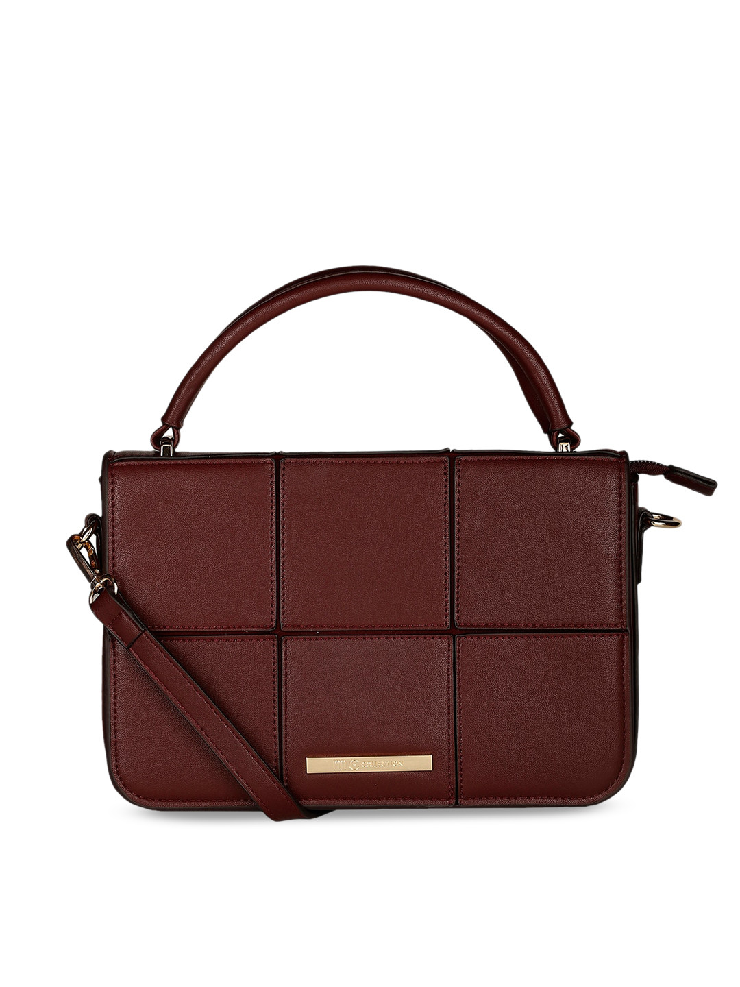 

Marie Claire Maroon Leather Shopper Sling Bag