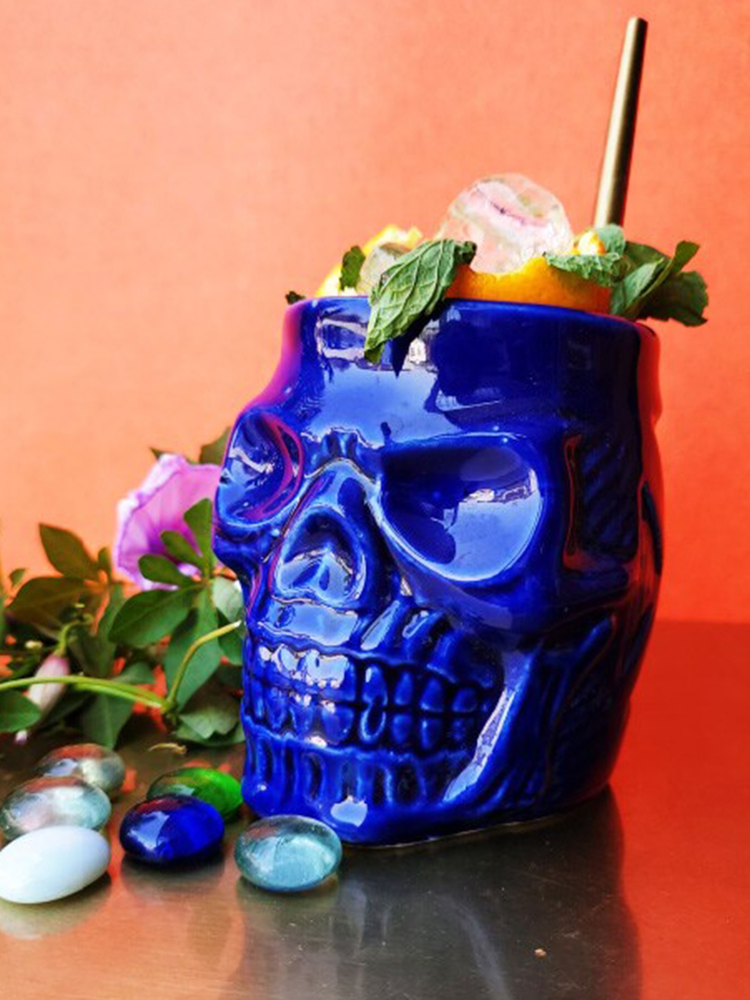 

Folkstorys Blue Ceramic Faith Tikki Beer Mug