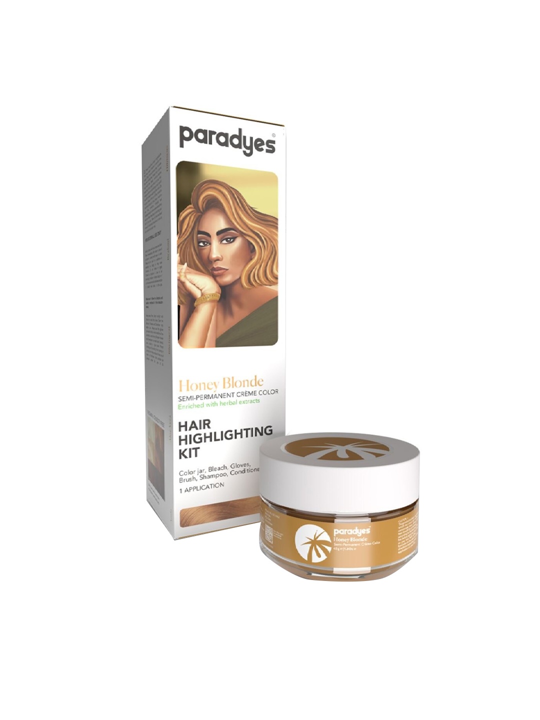 

Paradyes Semi-Permanent Creme Colour Hair Highlighting Kit - Honey Blonde, Gold