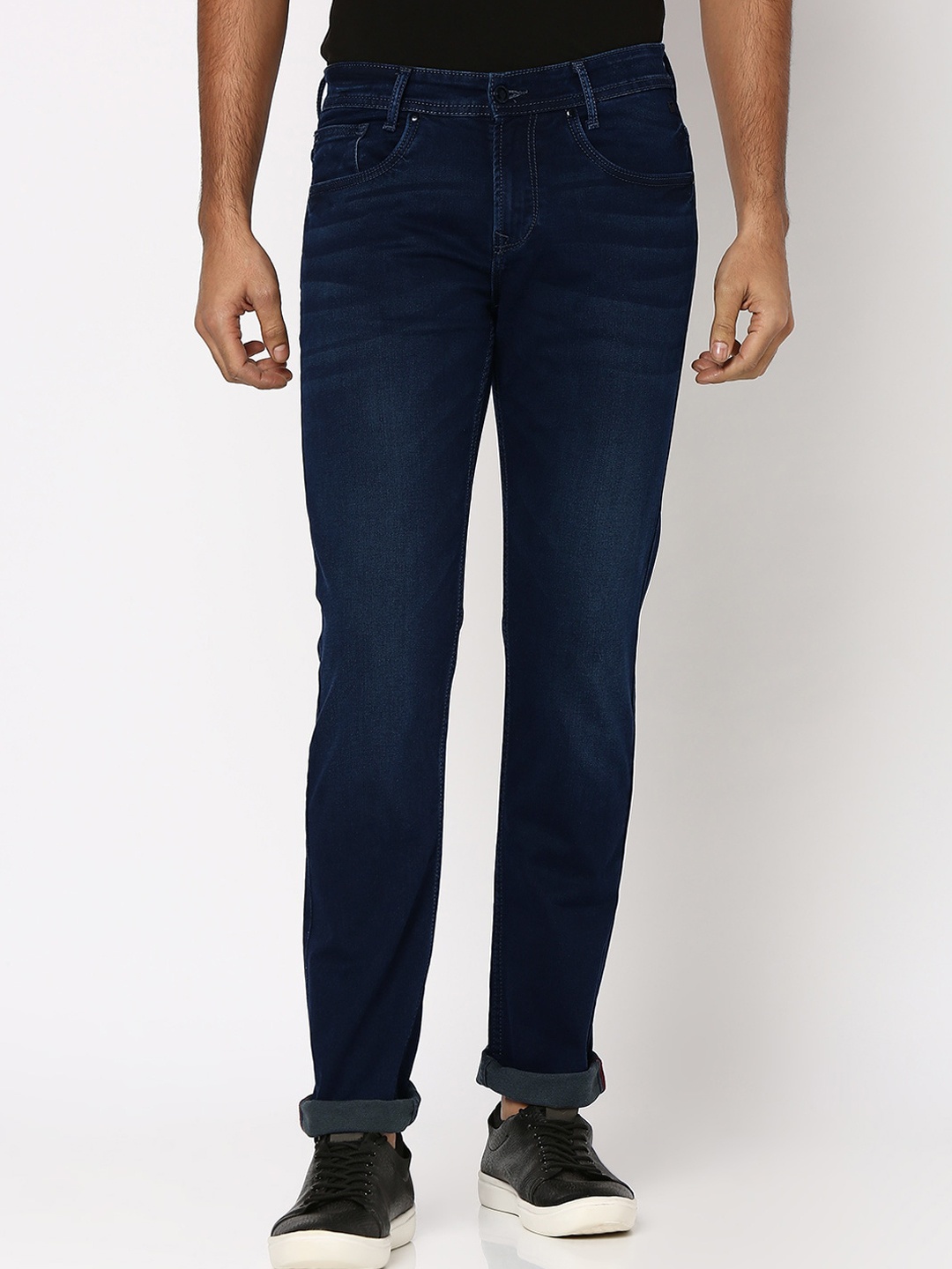 

Mufti Men Slim Fit Light Fade Stretchable Clean Look Jeans, Blue