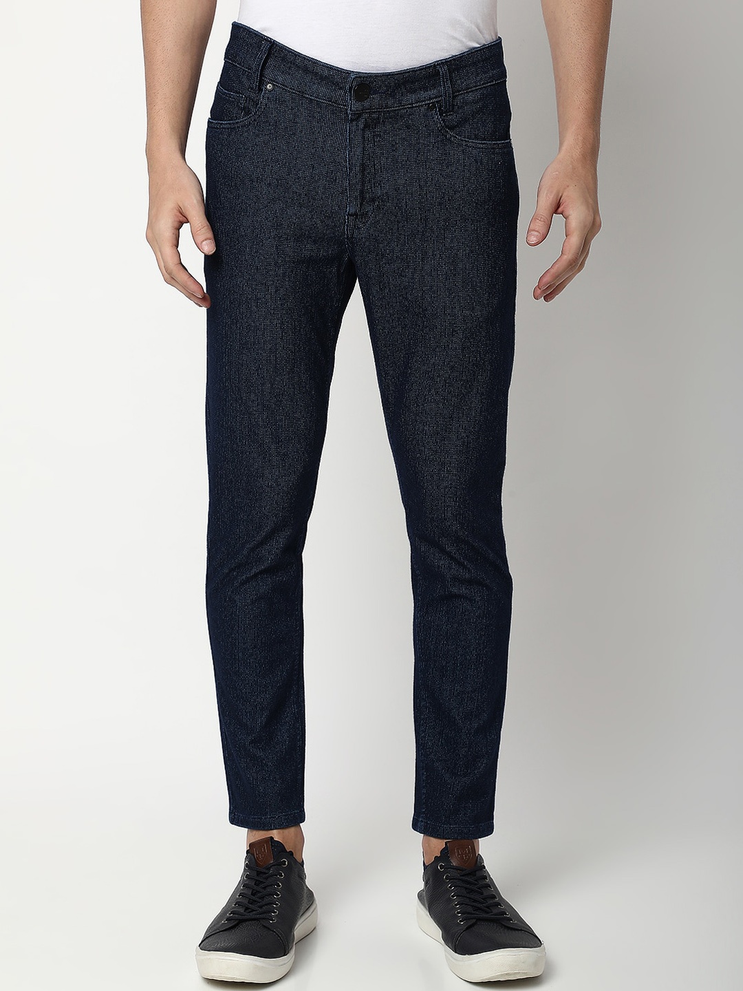 

Mufti Men Mid-Rise Slim Fit Textured Stretchable Jeans, Blue