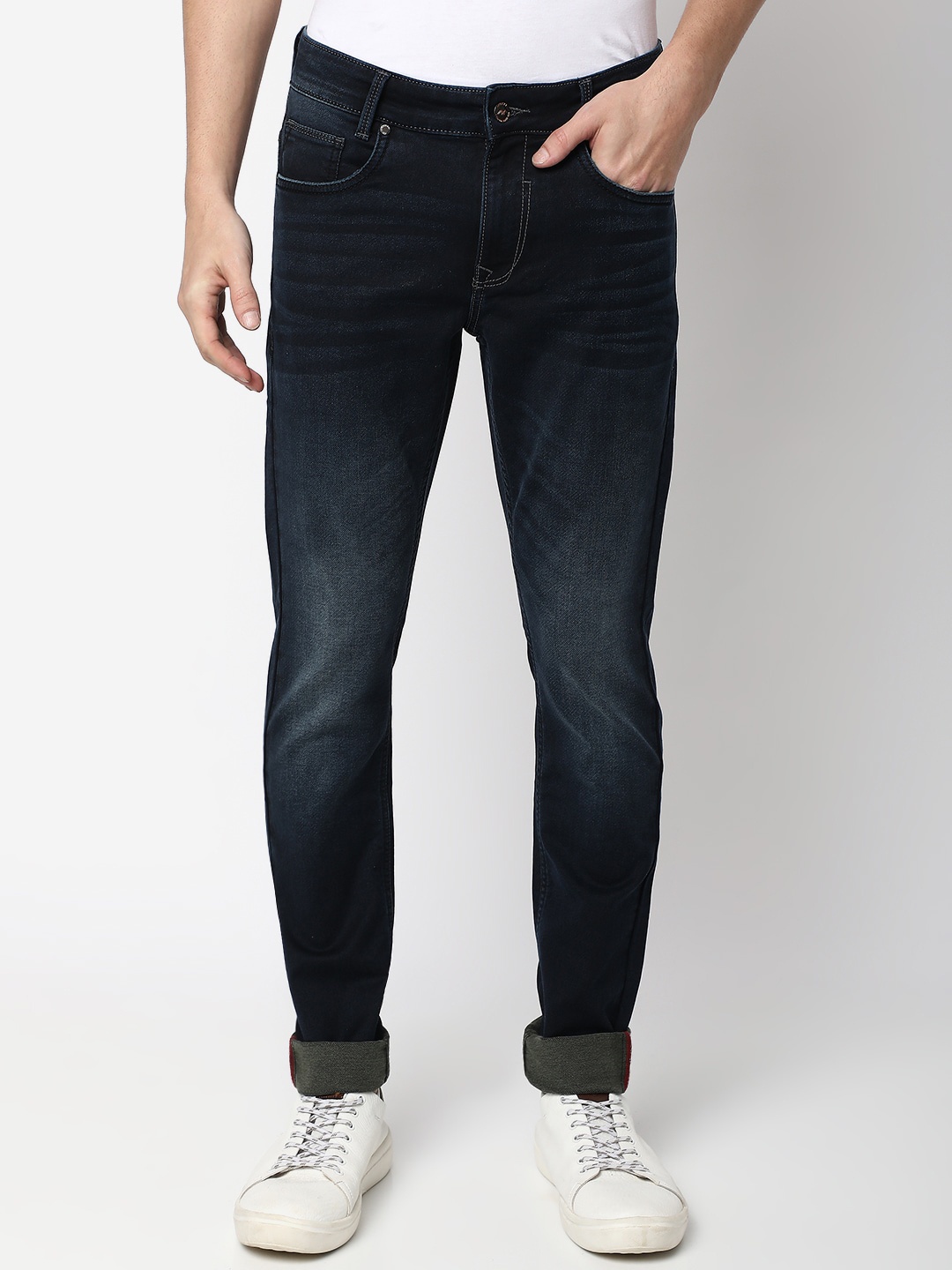 

Mufti Men Skinny Fit Light Fade Stretchable Clean Look Jeans, Blue
