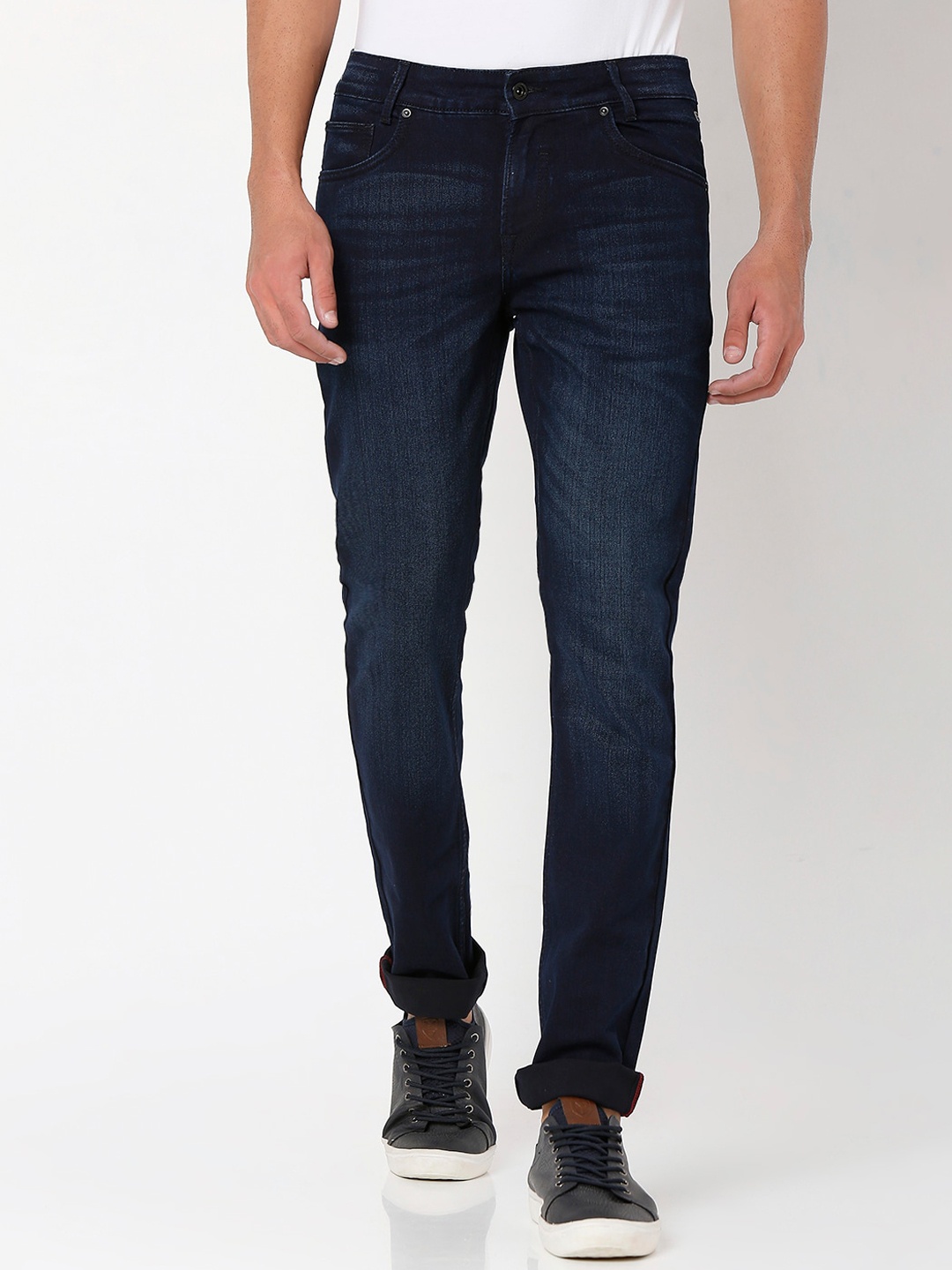 

Mufti Men Mid-Rise Slim Fit Light Fade Clean Look Stretchable Jeans, Blue