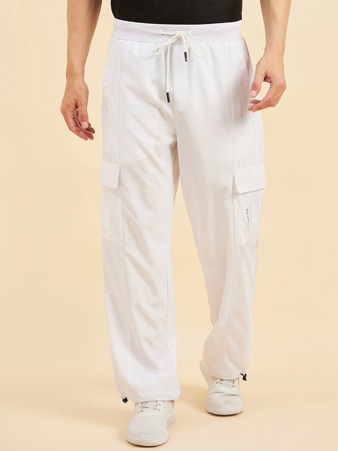 

Sweet Dreams Men White Mid-Rise Cargo Trousers