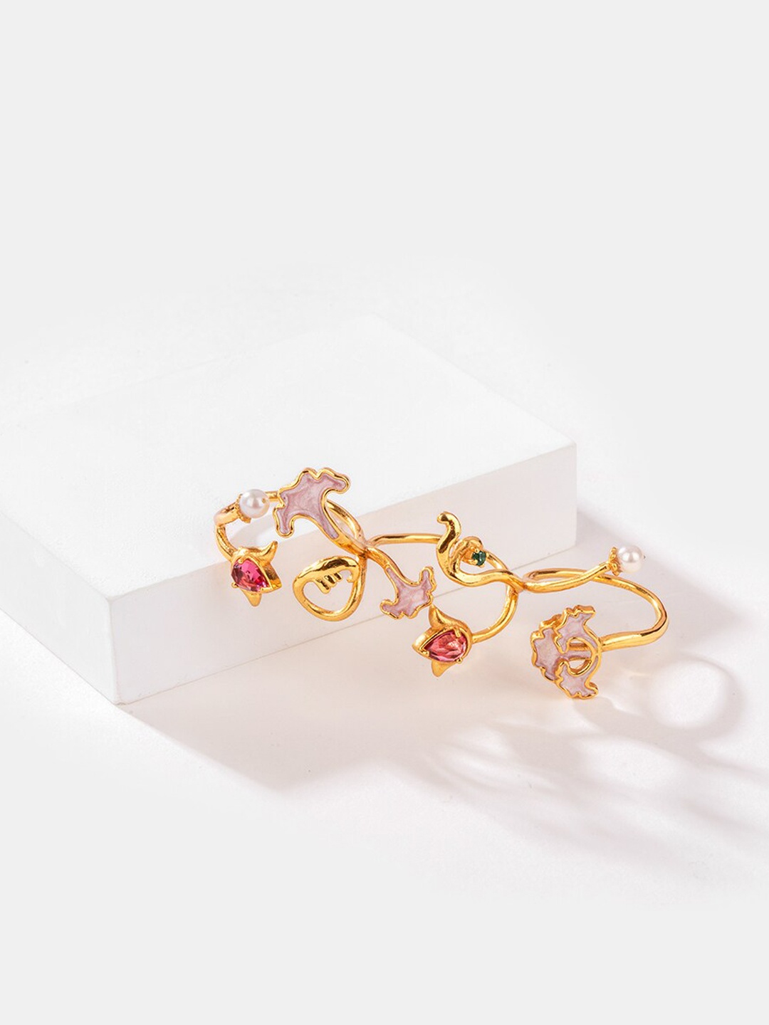 

SHAYA 925 Sterling Silver Gold-Plated Finger Ring