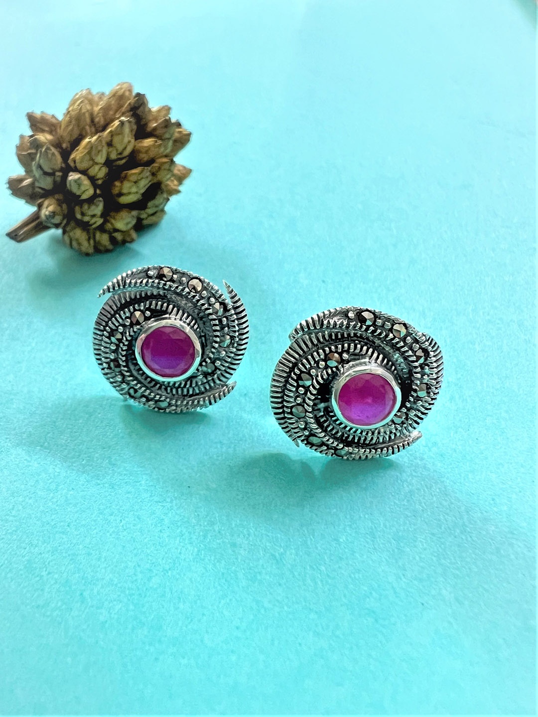 

Arte Jewels Silver Circular Studs Earrings