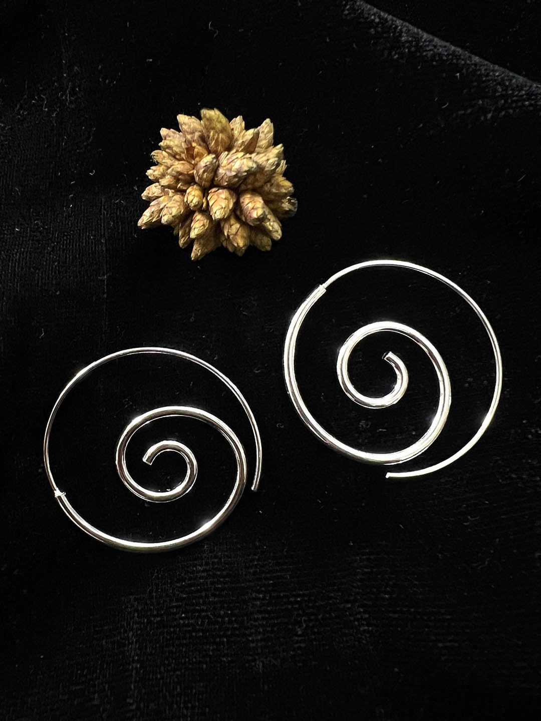 

Arte Jewels 925 Silver-Plated Circular Hoop Earrings