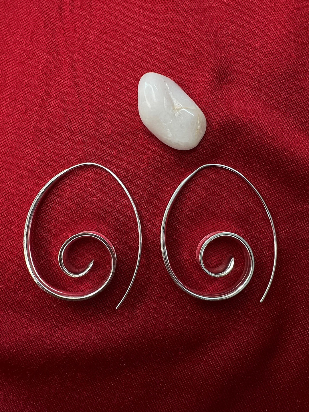 

Arte Jewels Silver-Plated Circular Hoop Earrings