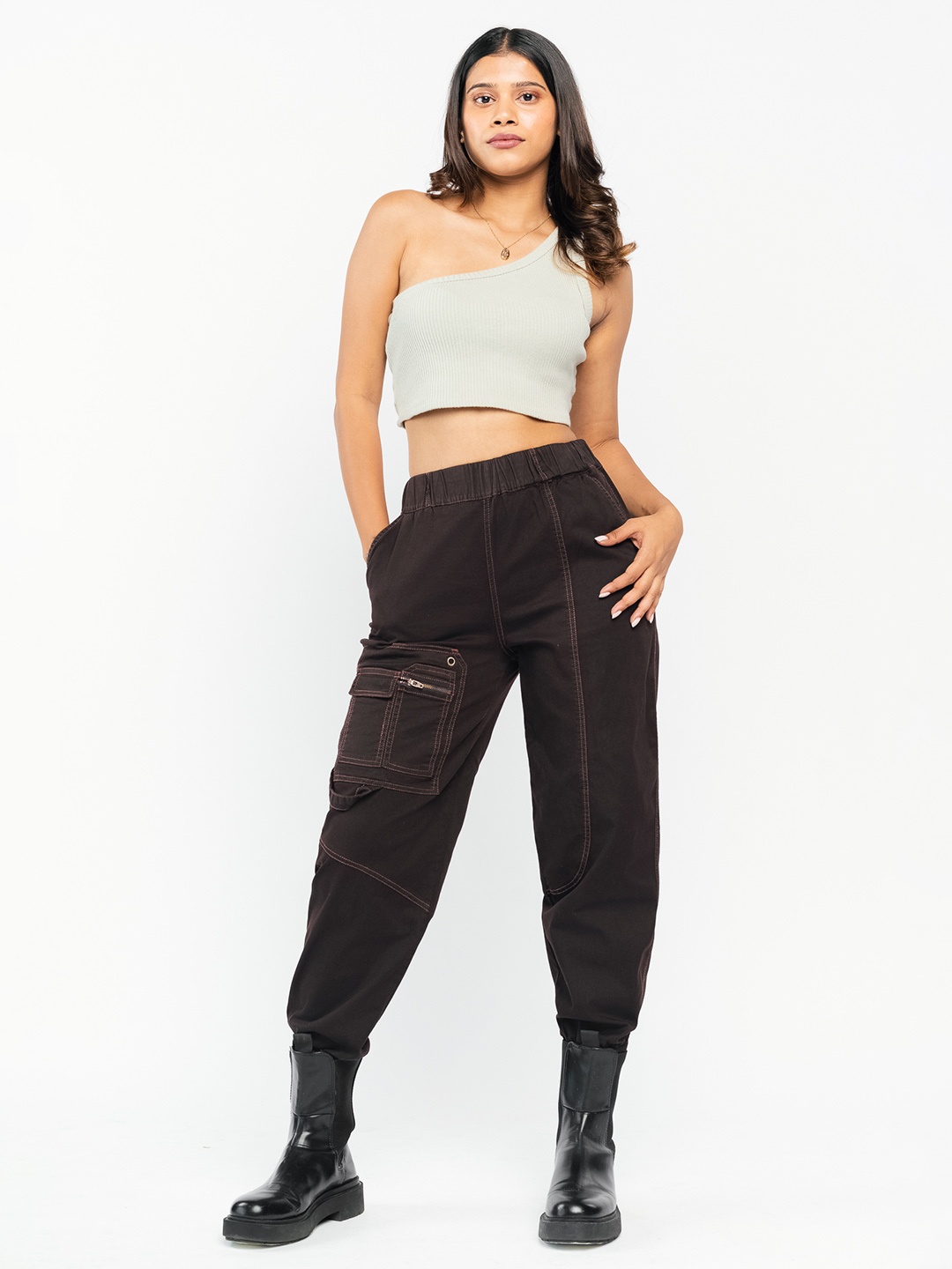 

FREAKINS Women Black Jogger High-RiseJeans