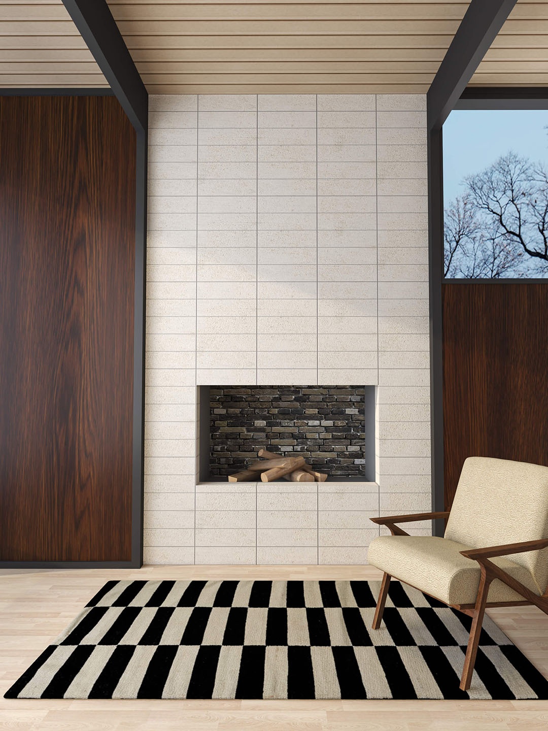 

Jaipur Rugs Black & White Striped Tufted Woolen Rectangular Carpet