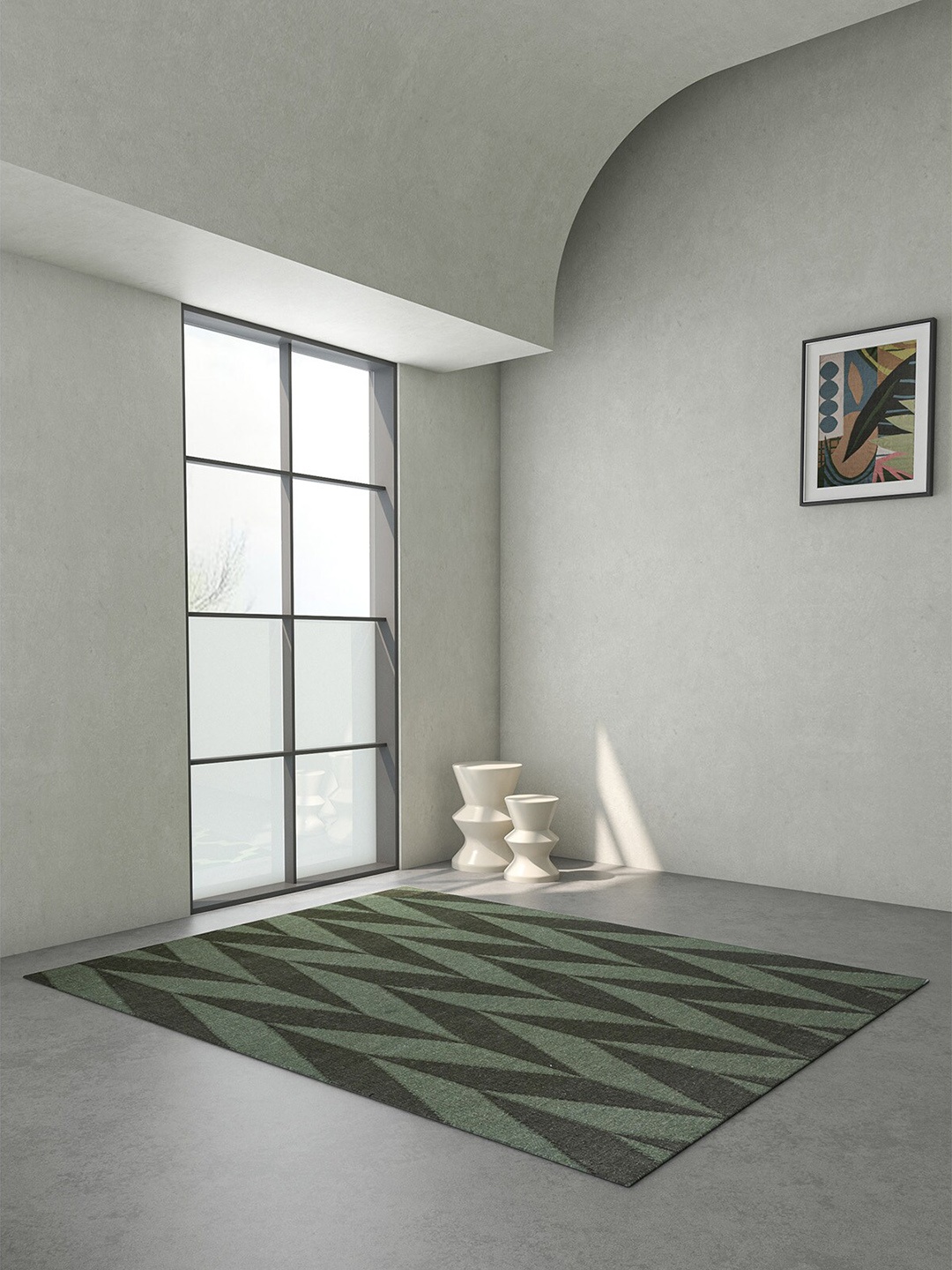 

Jaipur Rugs Green Geometric Tufted Woolen Rectangular Carpet