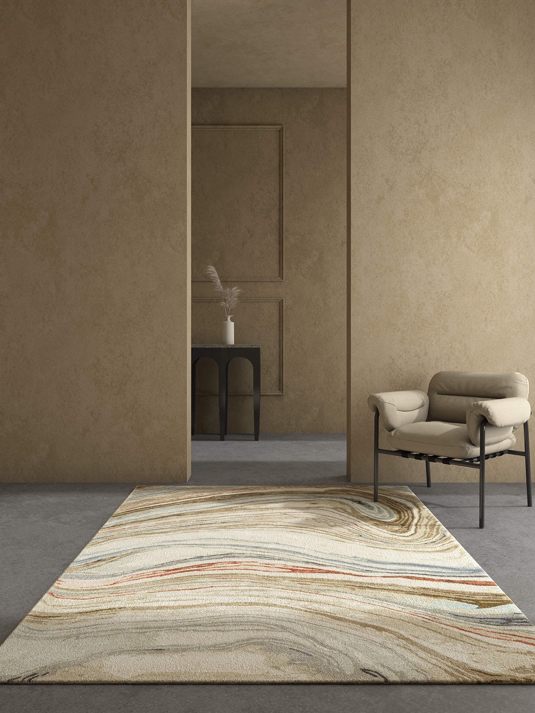 

Jaipur Rugs Genesis Off-White & Beige Geometric Hand Tufted Rectangular Dhurrie Carpet