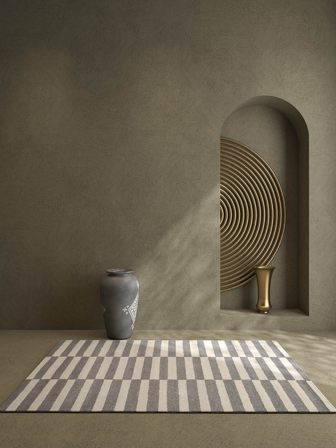 

Jaipur Rugs Off White & Grey Geometric Hand Tufted Wool Carpet