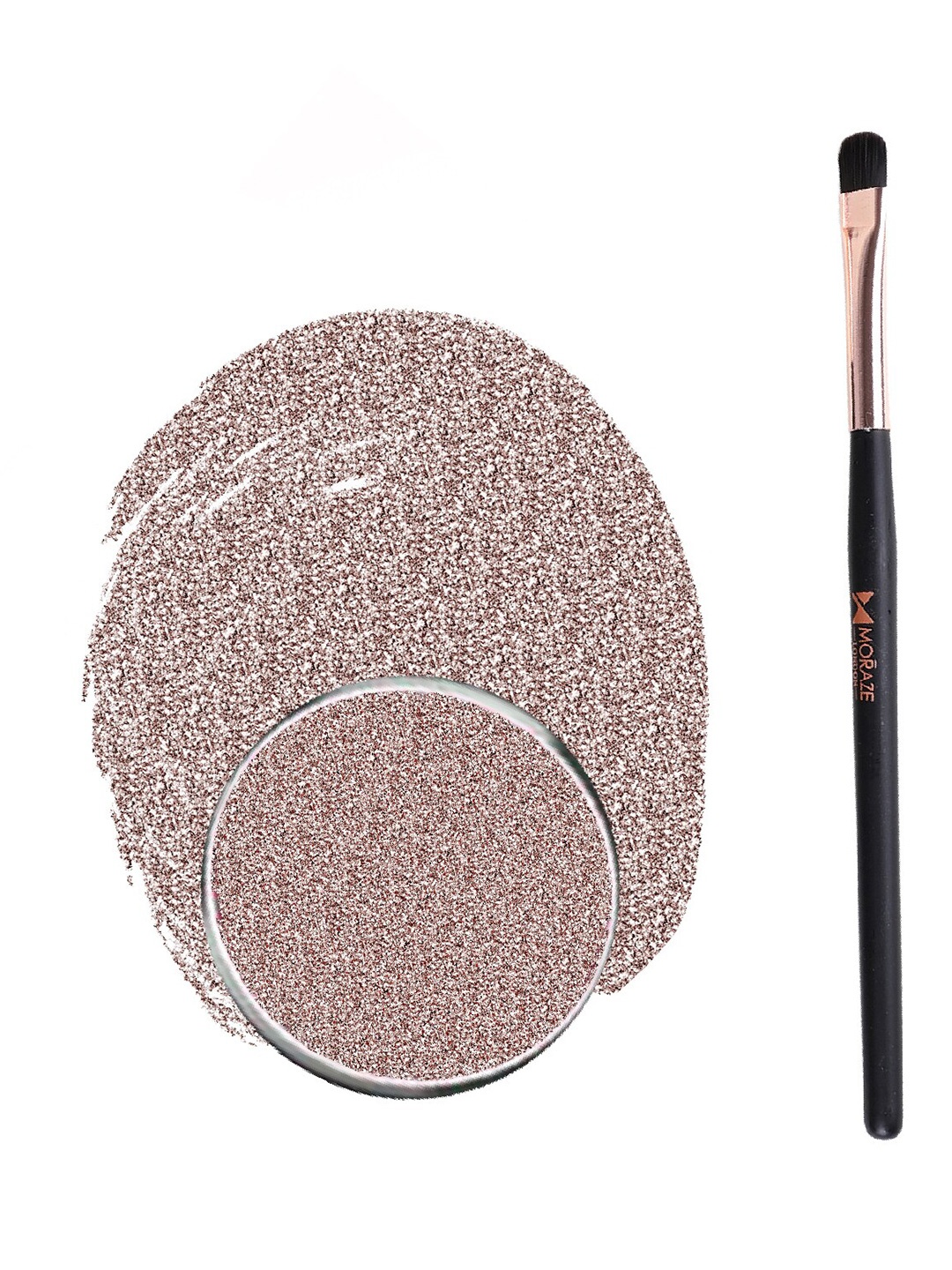 

Moraze Long Lasting Eyeshadow with Eyeshadow Brush 1.1 g - All That Glitters, Brown