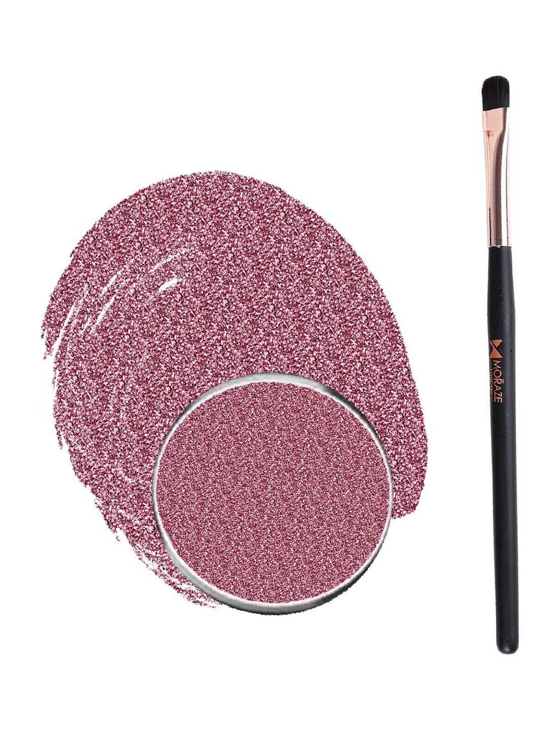 

Moraze Long Lasting Smudge Proof Eyeshadow with Brush 1.1g - Curfew, Pink
