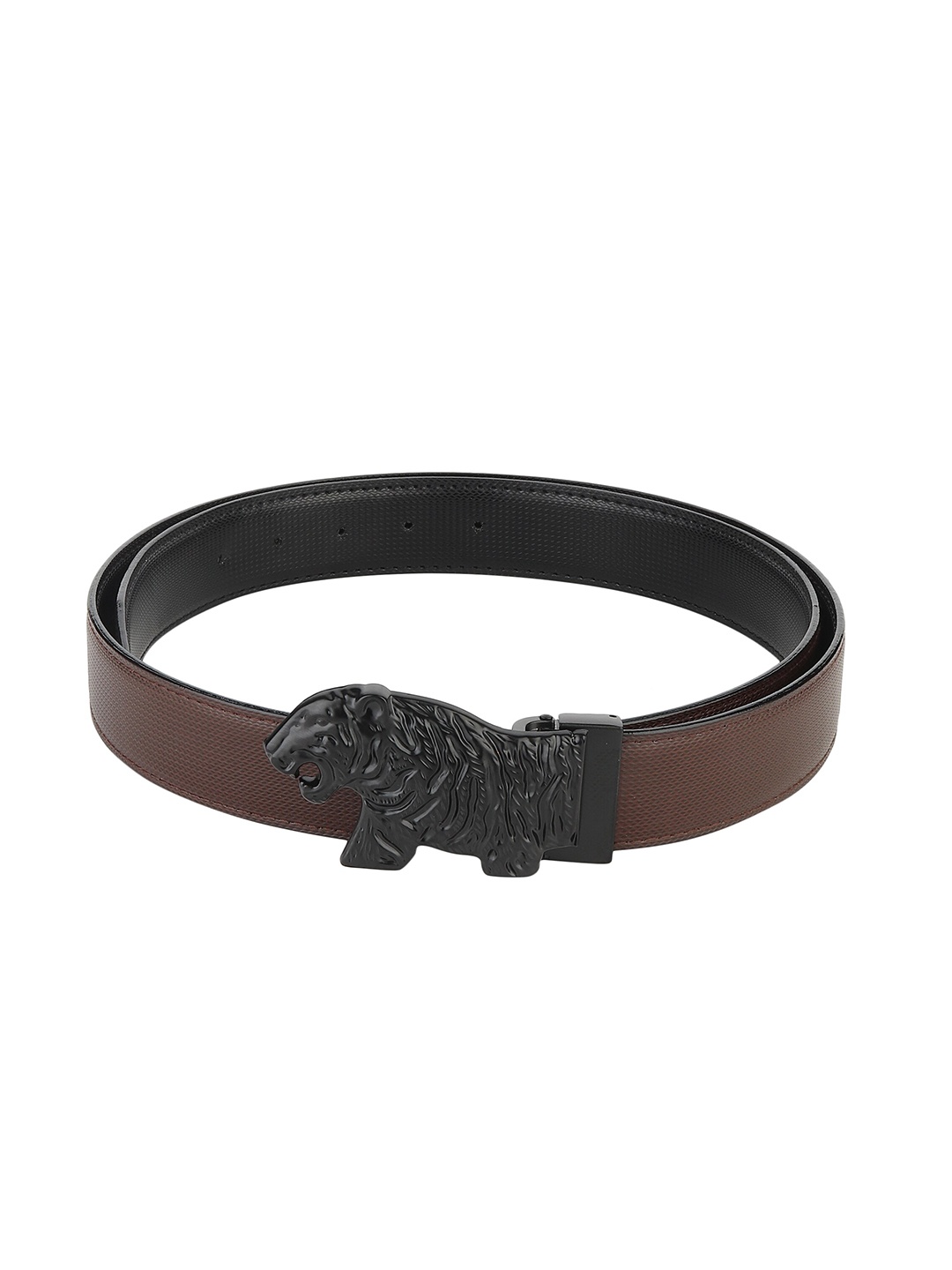 

Kastner Men Textured Push Pin Reversible Belt, Brown