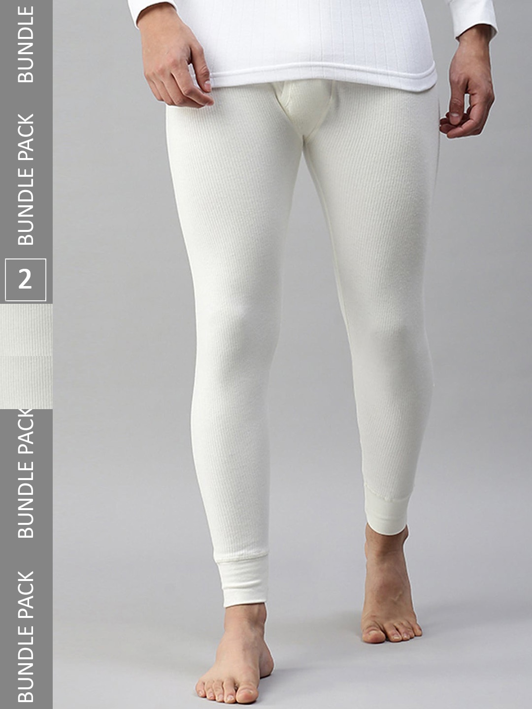 

LUX PARKER Men Pack Of 2 Thermal Bottoms, White