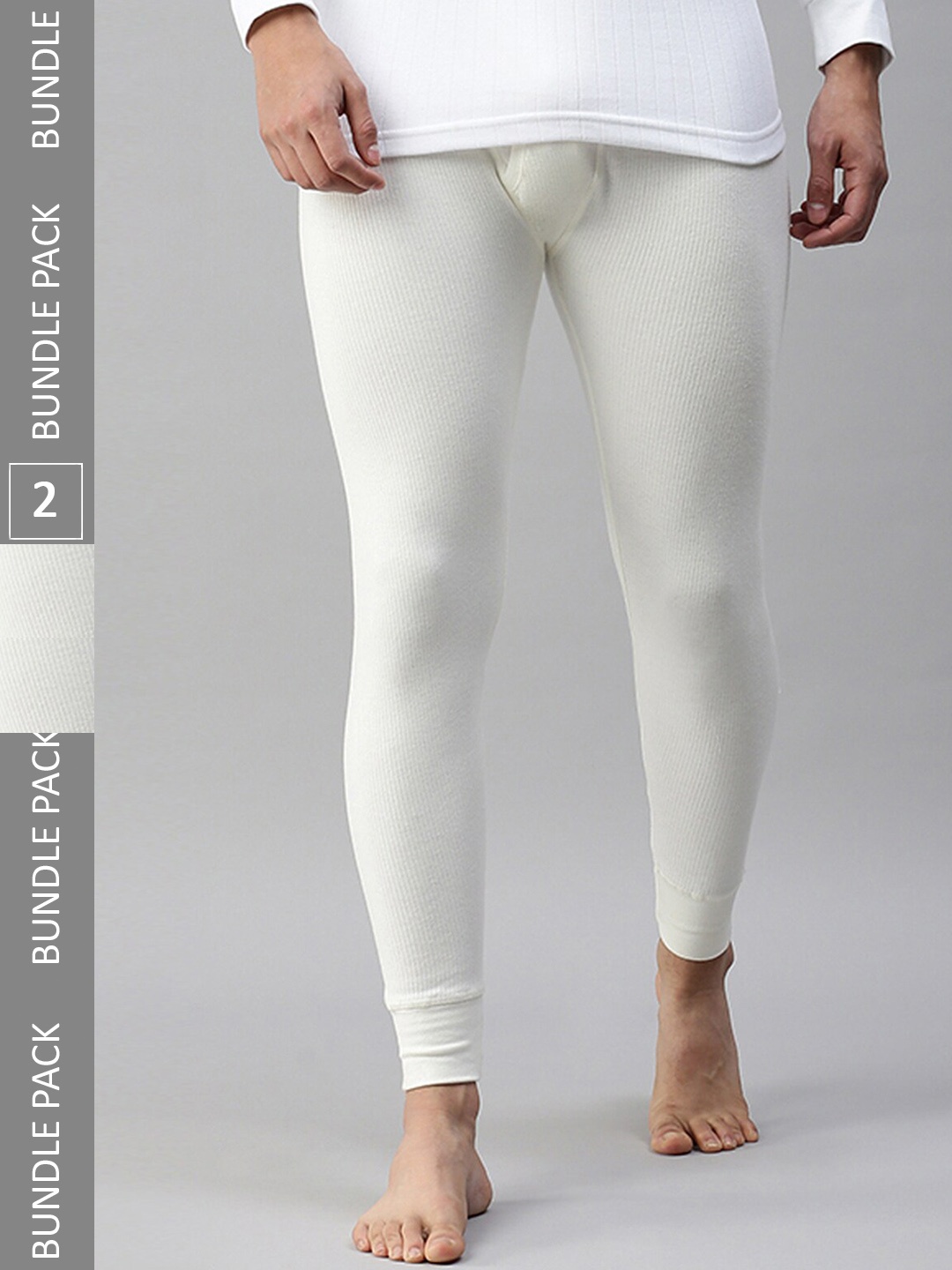 

LUX PARKER Men Pack Of 2 Thermal Bottoms, White