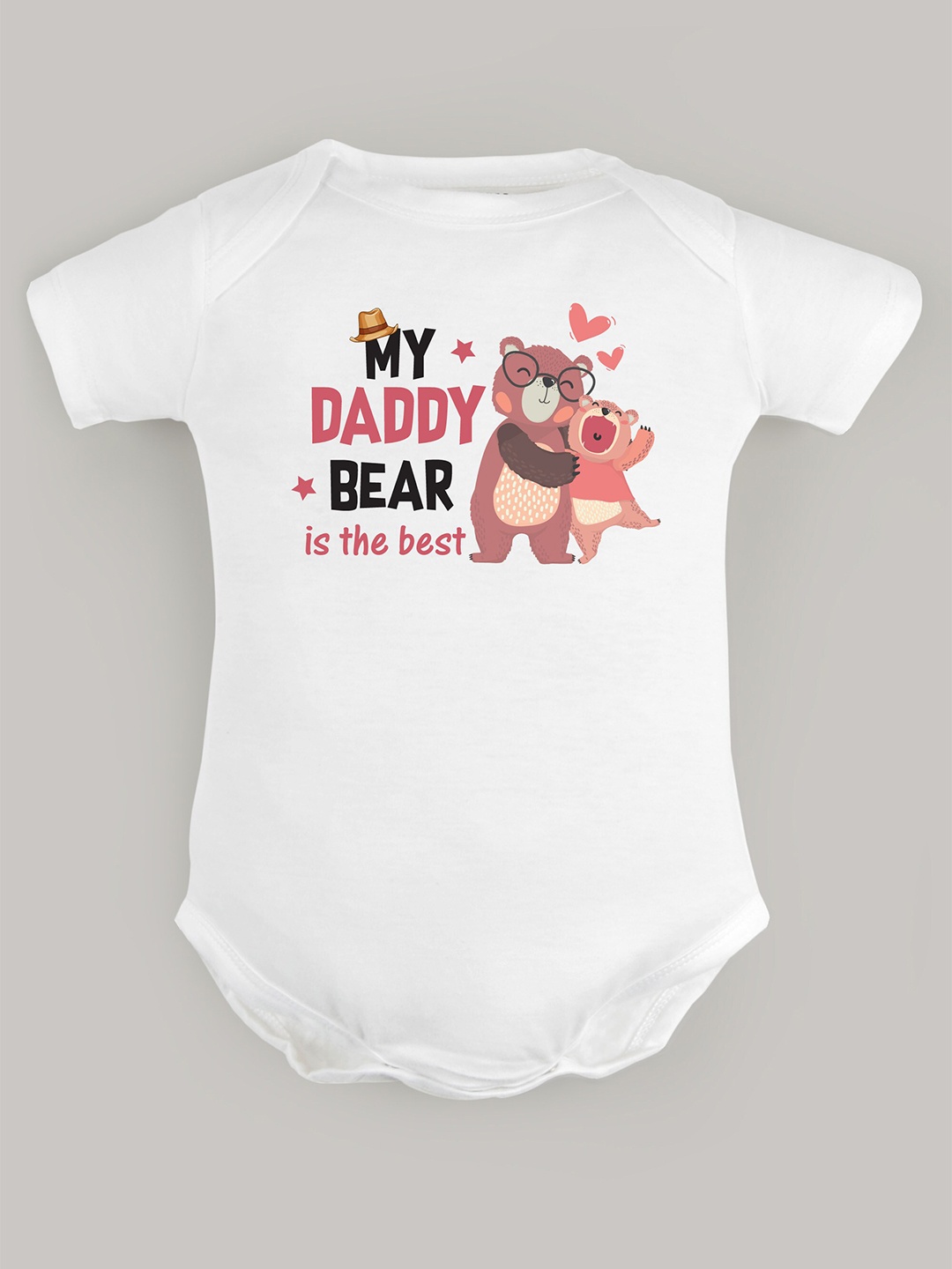 

FFLIRTYGO Infants Kids Typography Printed Cotton Bodysuit, White