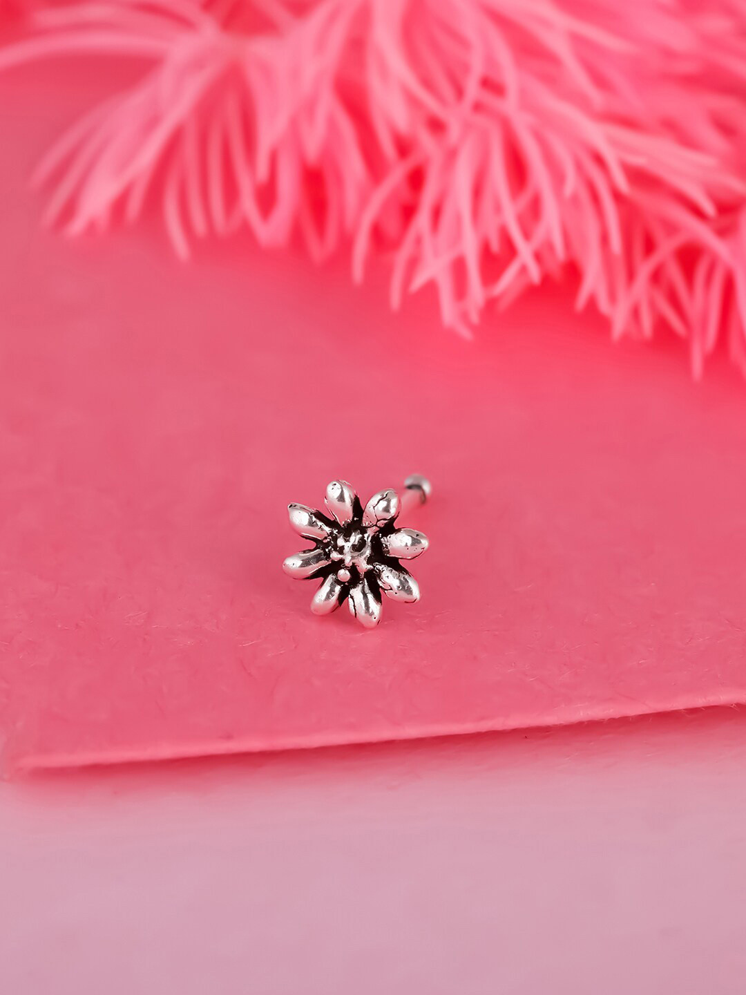 

GIVA Silver Plated Oxidised Clip-On Nosepin