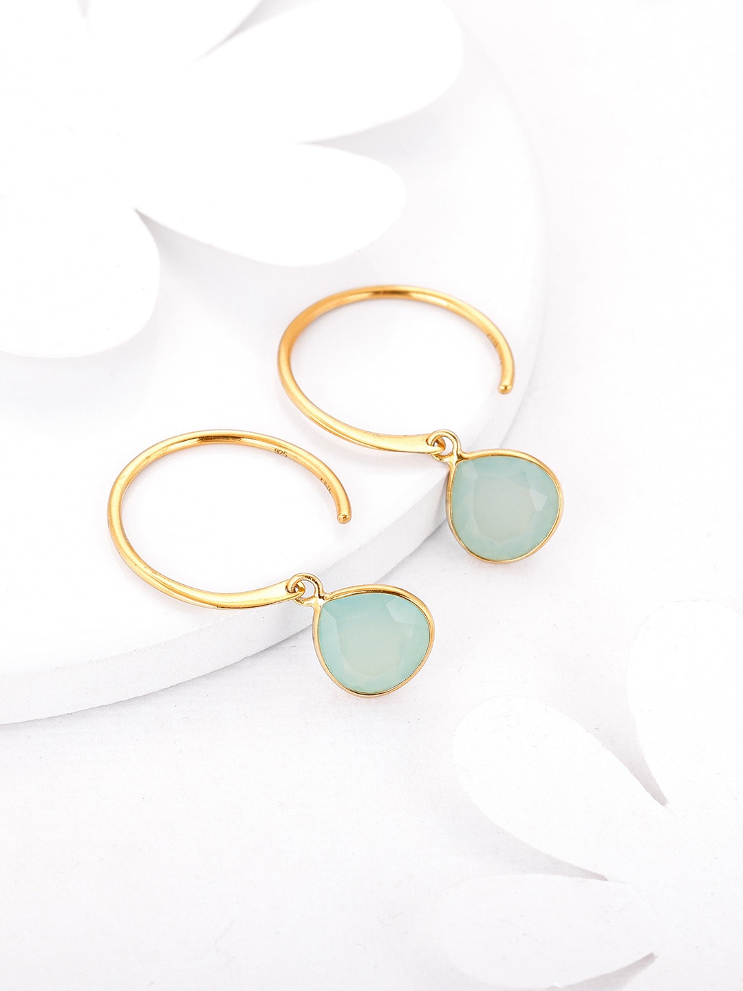 

GIVA Gold-Plated Contemporary Hoop Earrings