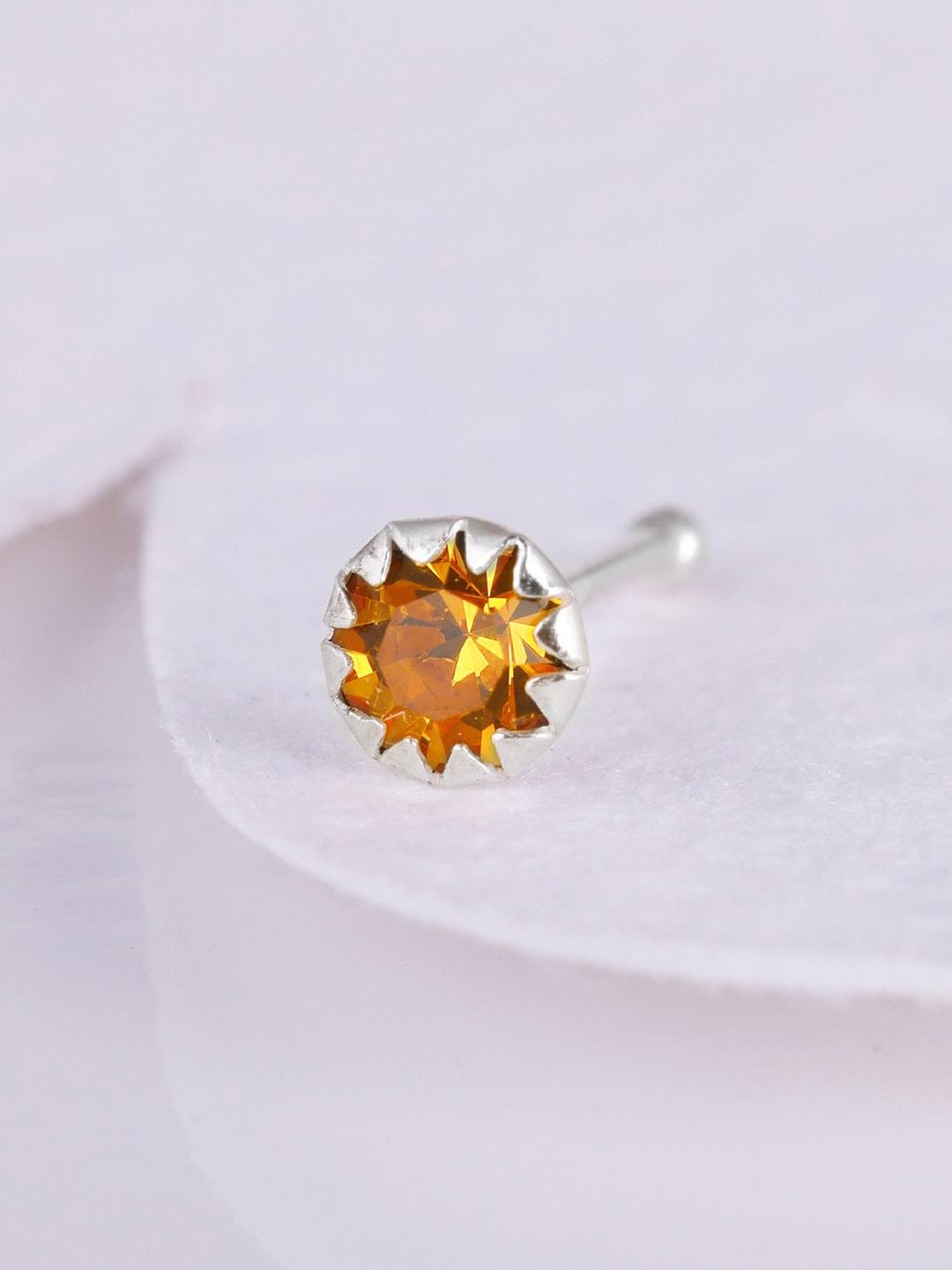 

GIVA 925 Sterling Silver Rhodium-Plated Stone-Studded Nosepin