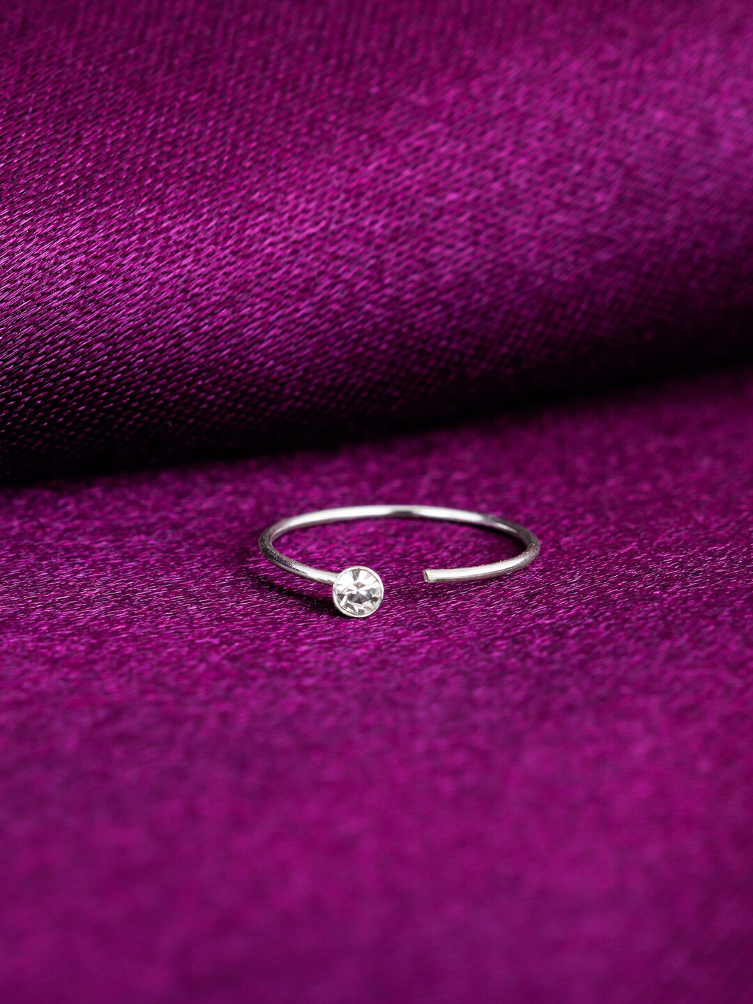 

GIVA 925 Sterling Silver Rhodium-Plated CZ-Studded Nosepin