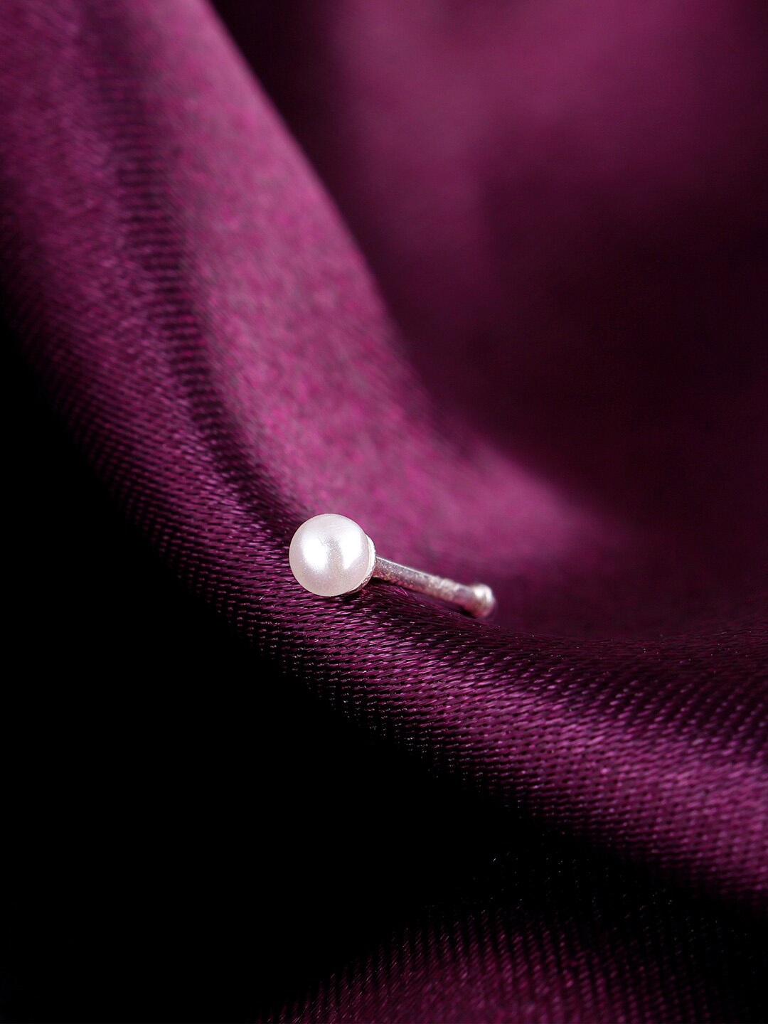 

GIVA 92.5 Sterling Silver Rhodium-Plated Pearl-Beaded Nosepin