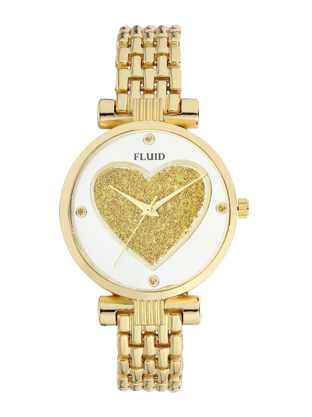 

FLUID Women Set of 2 Bracelets And 1 Watch Gift Set, Gold